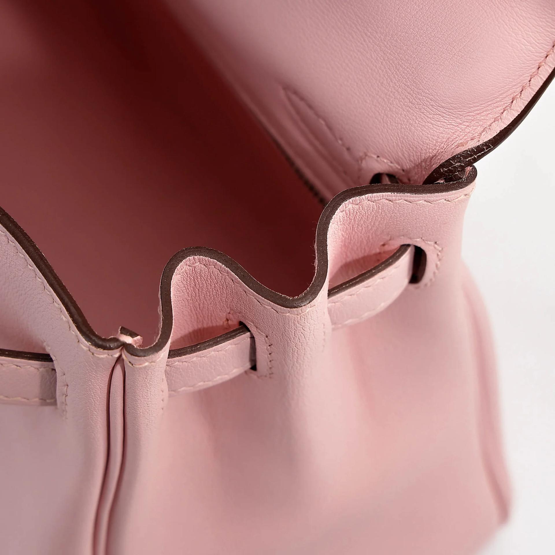 Very Good ( Rank A) HERMÈS Kelly 25 Rose Sakura (3Q) Swift Palladium hardware T (2015) - 22