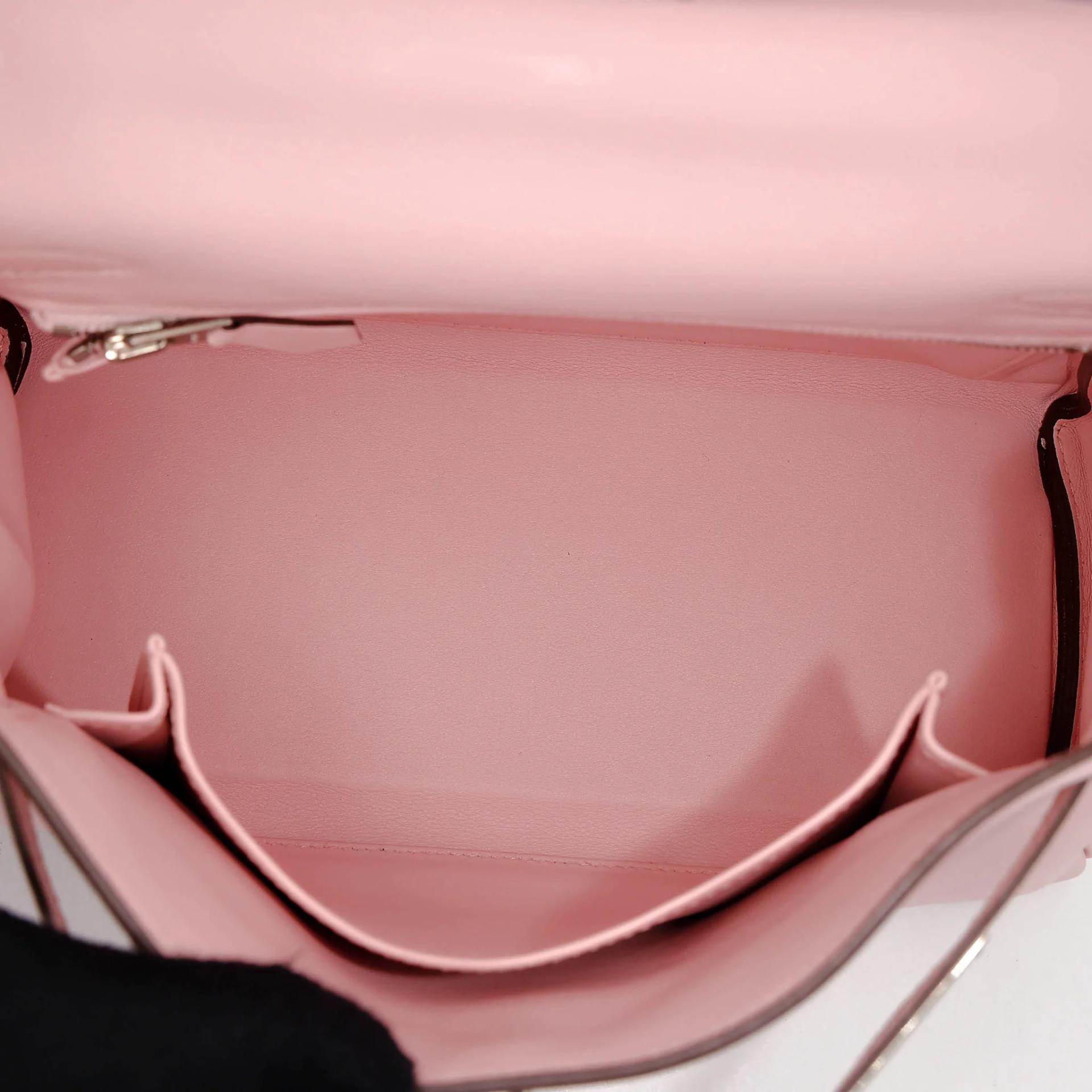 Very Good ( Rank A) HERMÈS Kelly 25 Rose Sakura (3Q) Swift Palladium hardware T (2015) - 24