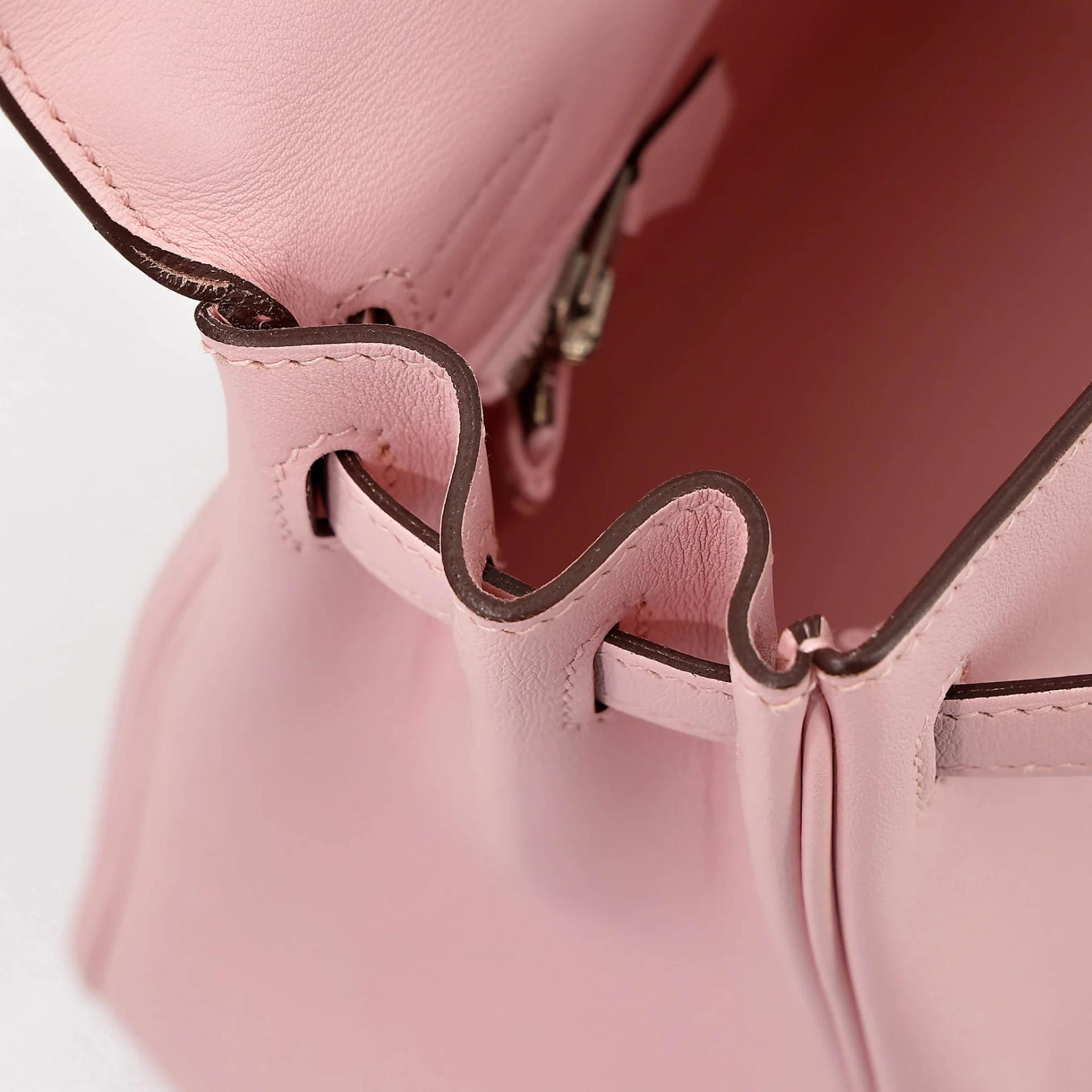 Very Good ( Rank A) HERMÈS Kelly 25 Rose Sakura (3Q) Swift Palladium hardware T (2015) - 23