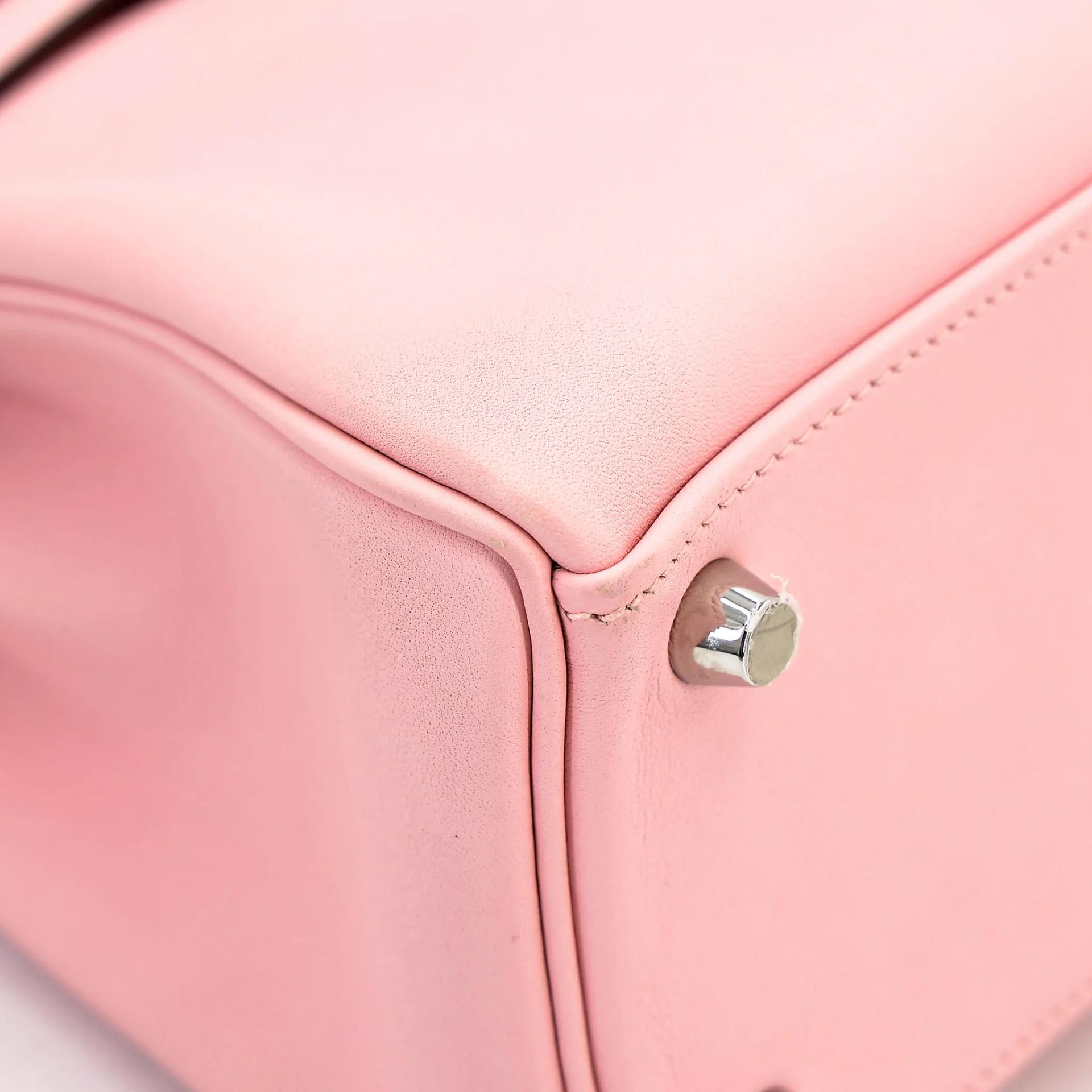 Very Good ( Rank A) HERMÈS Kelly 25 Rose Sakura (3Q) Swift Palladium hardware T (2015) - 9