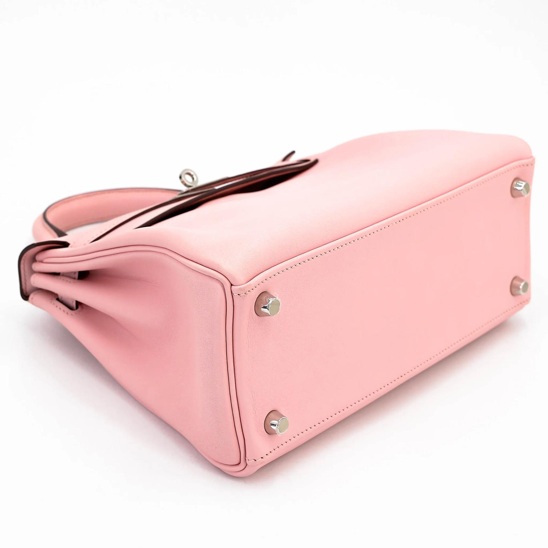 Very Good ( Rank A) HERMÈS Kelly 25 Rose Sakura (3Q) Swift Palladium hardware T (2015) - 5