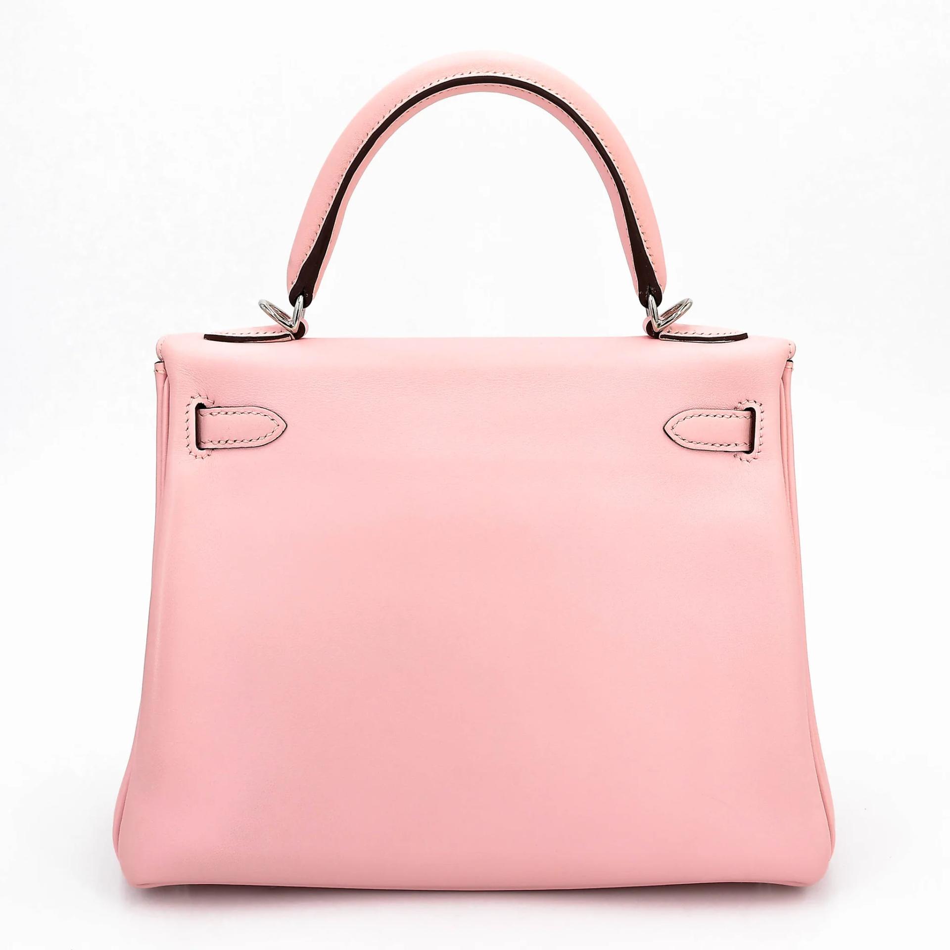 Very Good ( Rank A) HERMÈS Kelly 25 Rose Sakura (3Q) Swift Palladium hardware T (2015) - 2