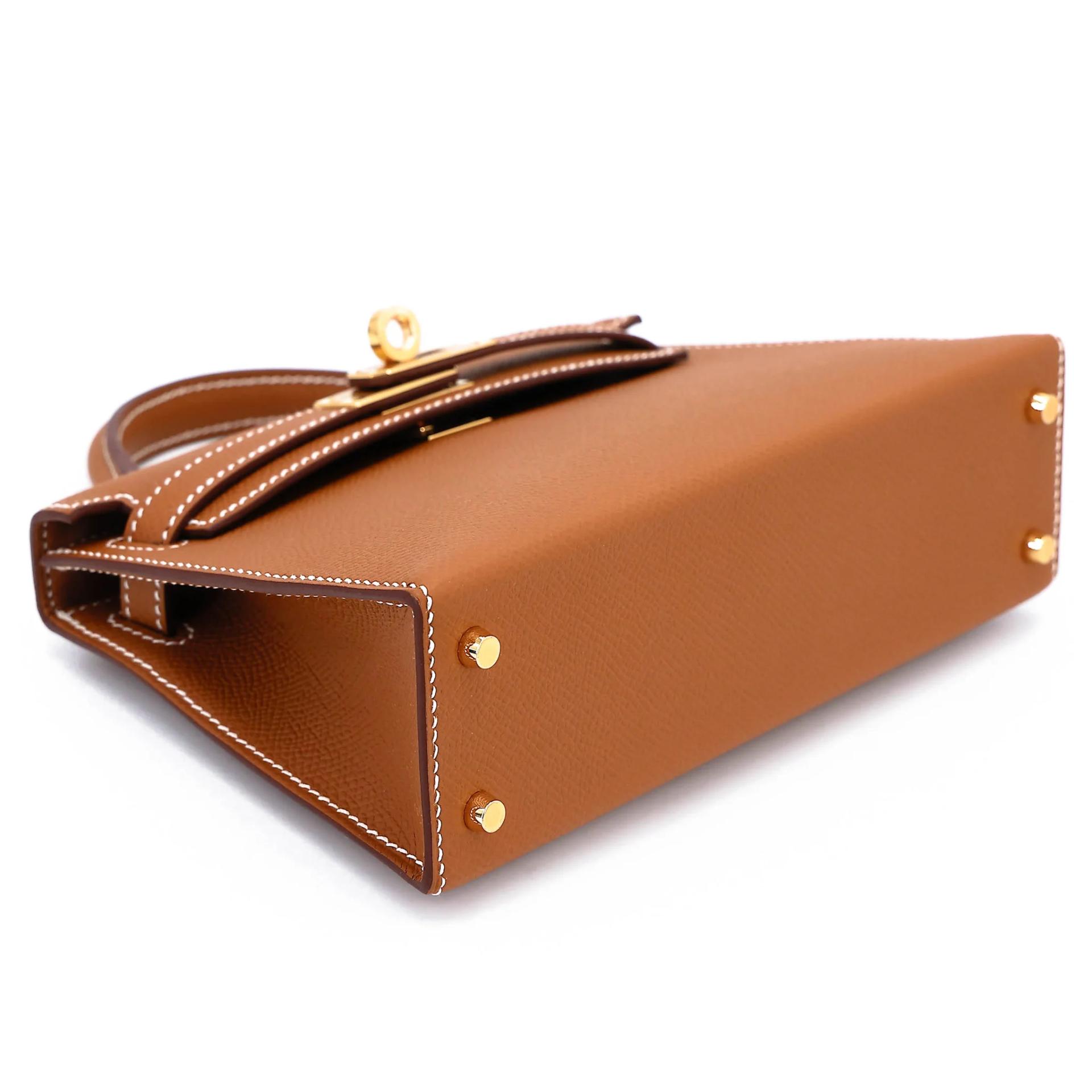 Brand New ( Rank N ) HERMÈS Mini Kelly II Gold (37) Epsom Gold hardware G (2026) - 5