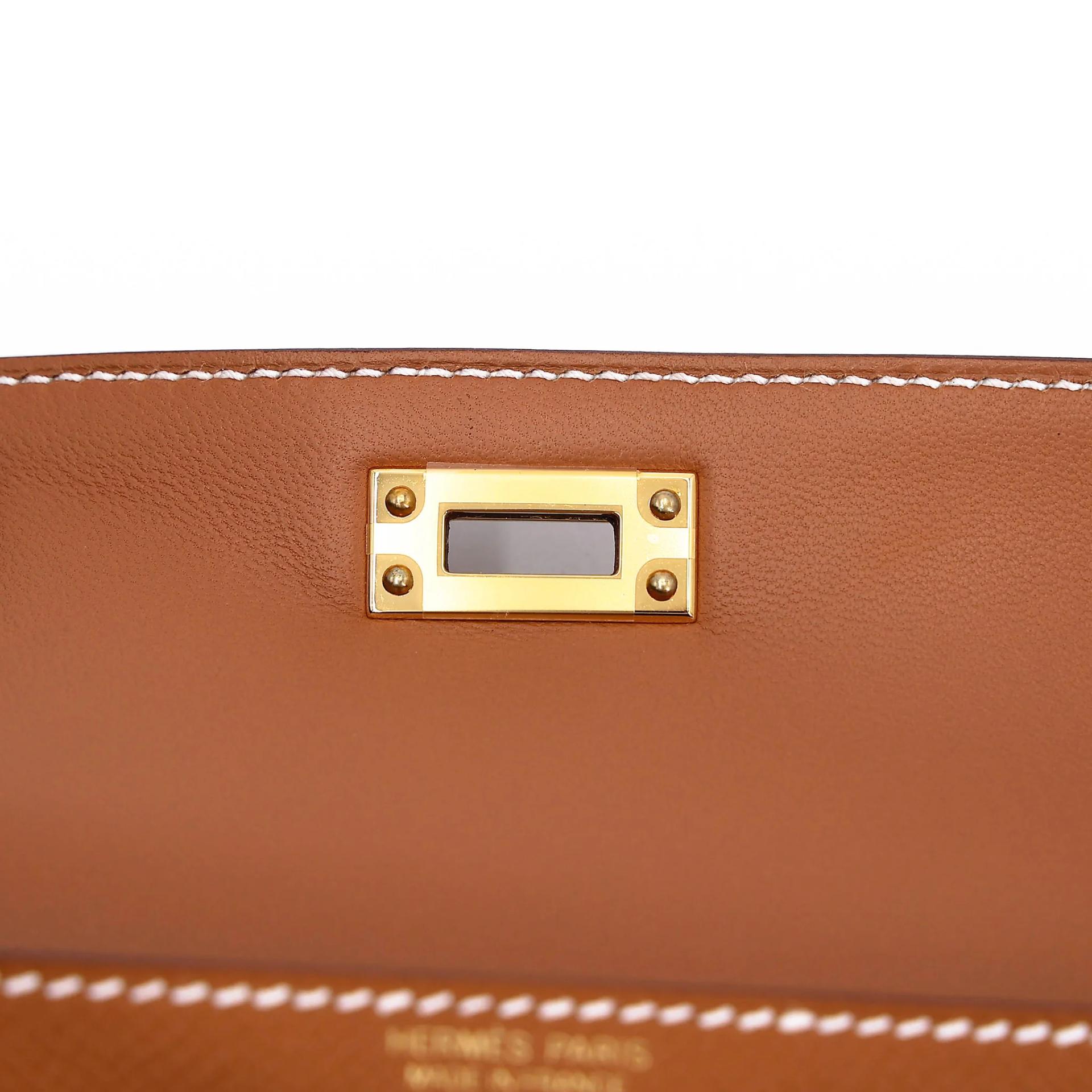 Brand New ( Rank N ) HERMÈS Mini Kelly II Gold (37) Epsom Gold hardware G (2026) - 11