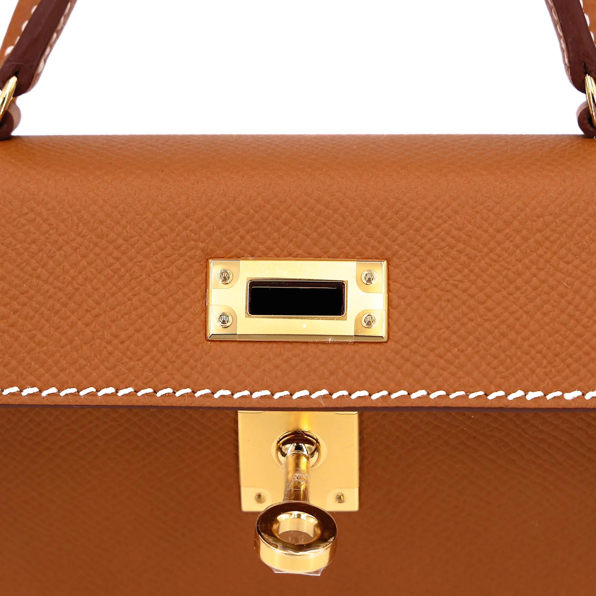 Brand New ( Rank N ) HERMÈS Mini Kelly II Gold (37) Epsom Gold hardware G (2026) - 10