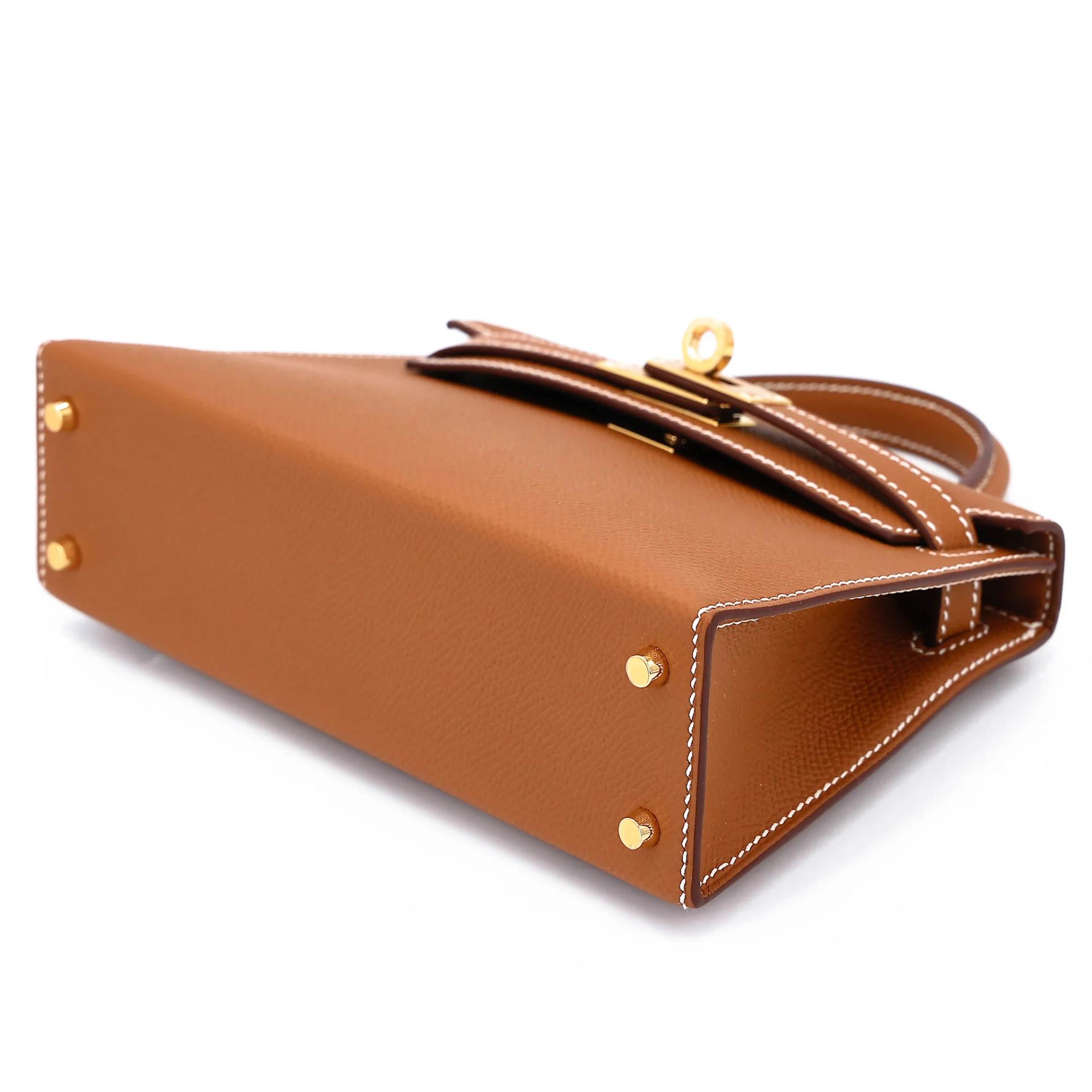 Brand New ( Rank N ) HERMÈS Mini Kelly II Gold (37) Epsom Gold hardware G (2026) - 4