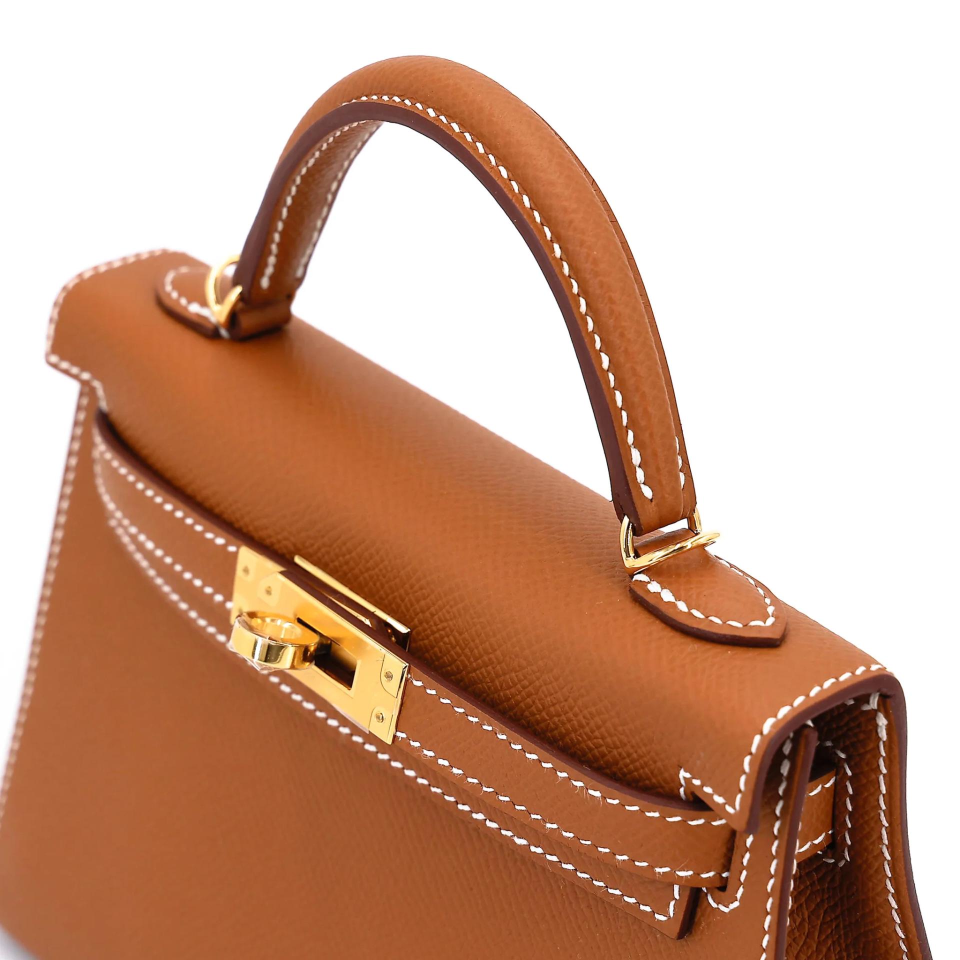 Brand New ( Rank N ) HERMÈS Mini Kelly II Gold (37) Epsom Gold hardware G (2026) - 3