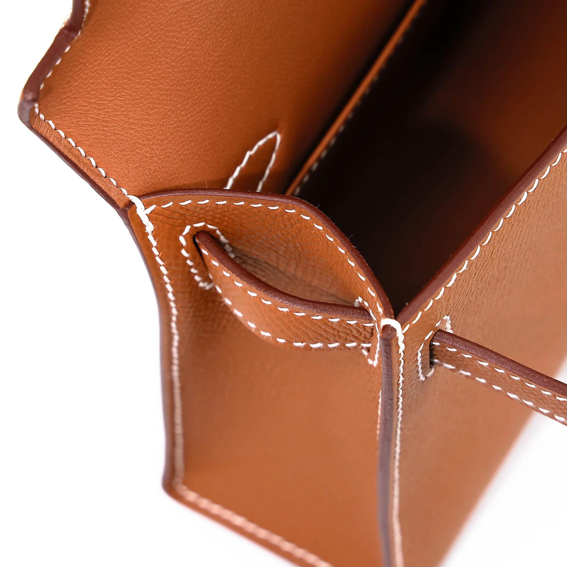 Brand New ( Rank N ) HERMÈS Mini Kelly II Gold (37) Epsom Gold hardware G (2026) - 16