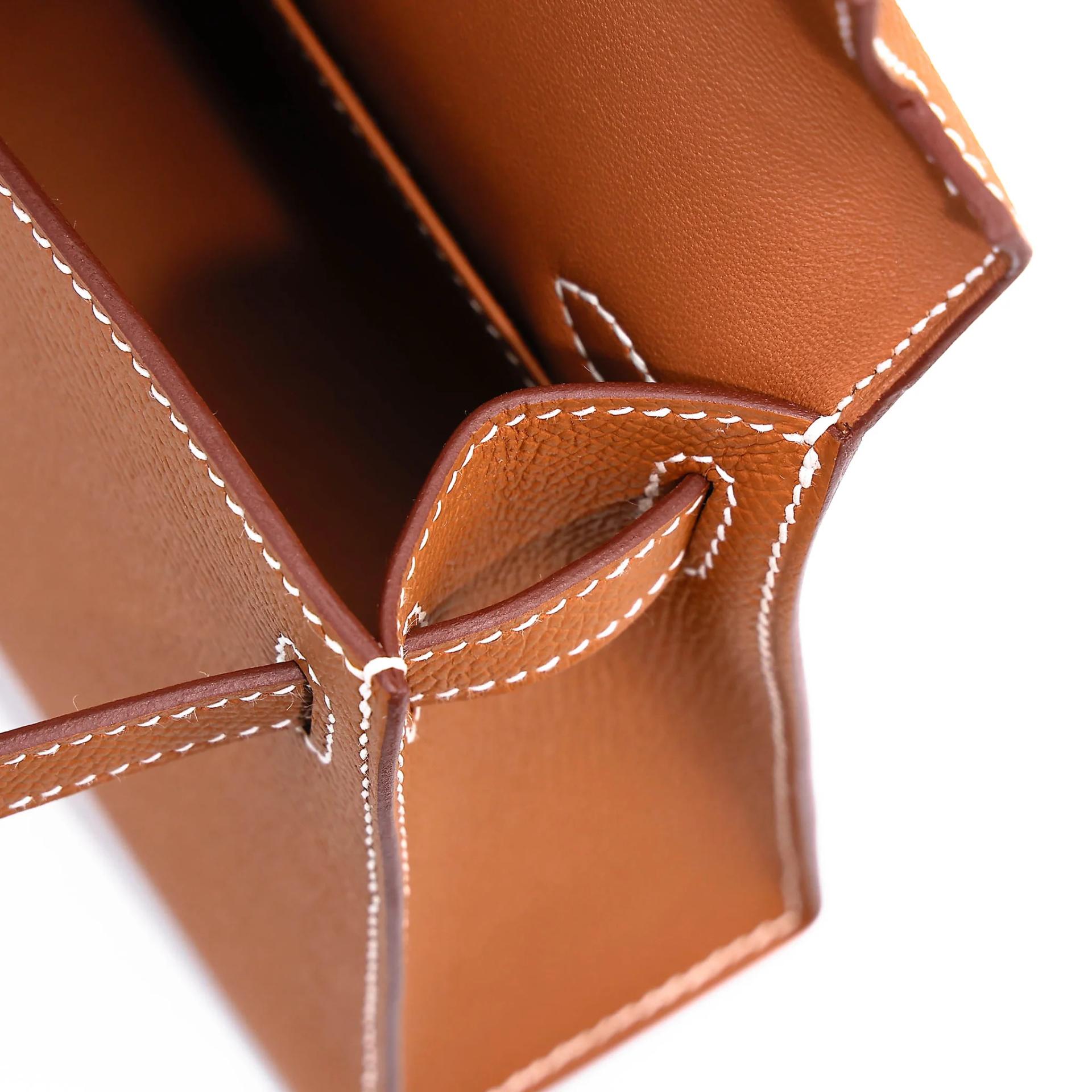 Brand New ( Rank N ) HERMÈS Mini Kelly II Gold (37) Epsom Gold hardware G (2026) - 15