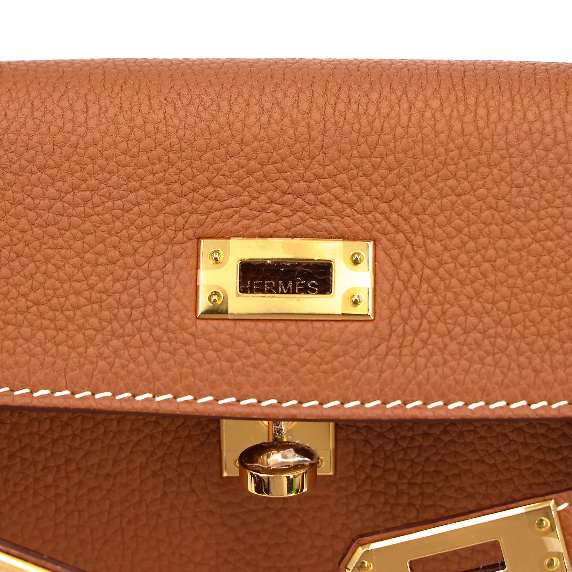 Excellent ( Rank SA ) HERMÈS Kelly 25 Gold (37) Togo Gold hardware Z (2021) - 11