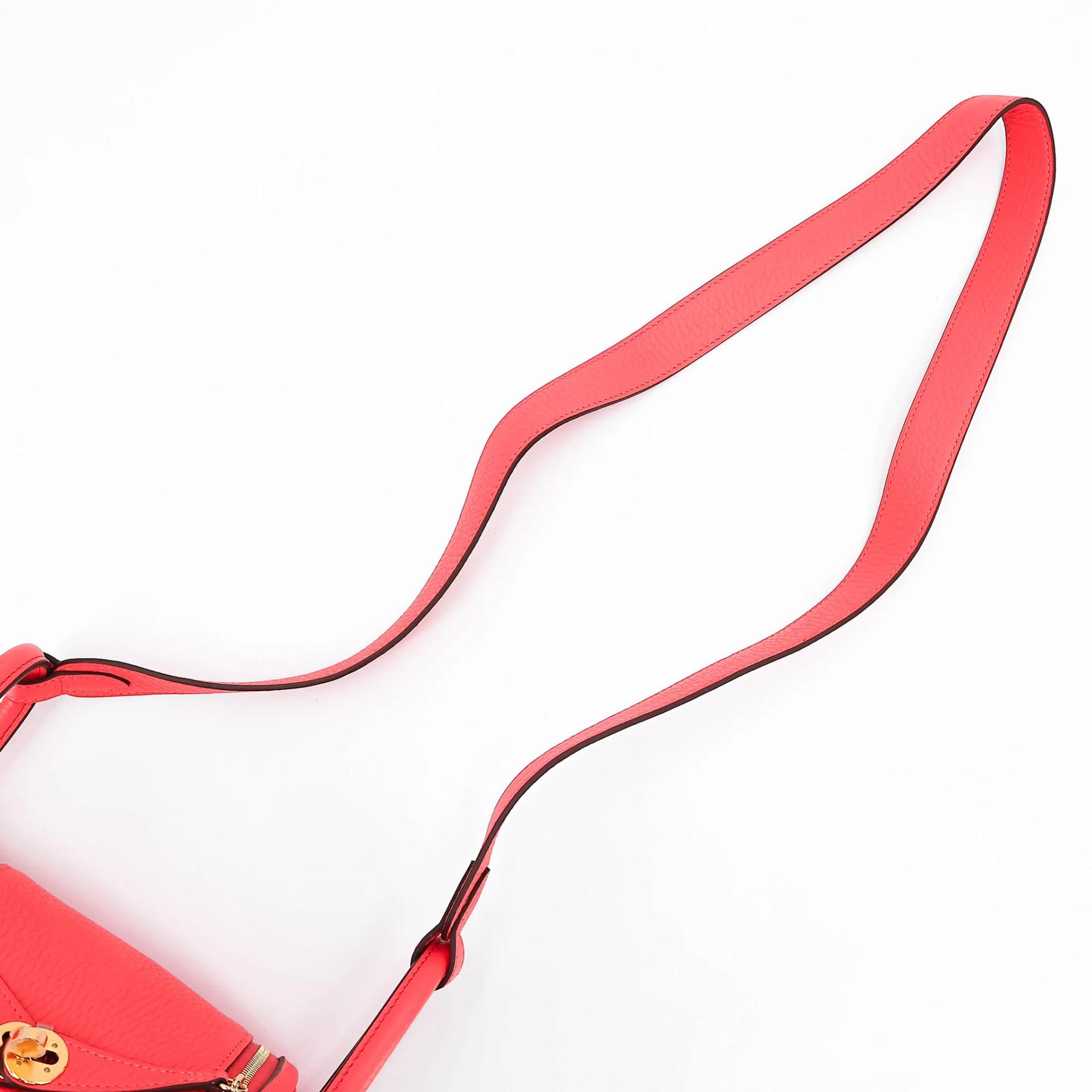 Excellent ( Rank SA ) HERMÈS Mini Lindy Rose Jaipur (T5) Clemence Gold hardware Z (2021) - 4