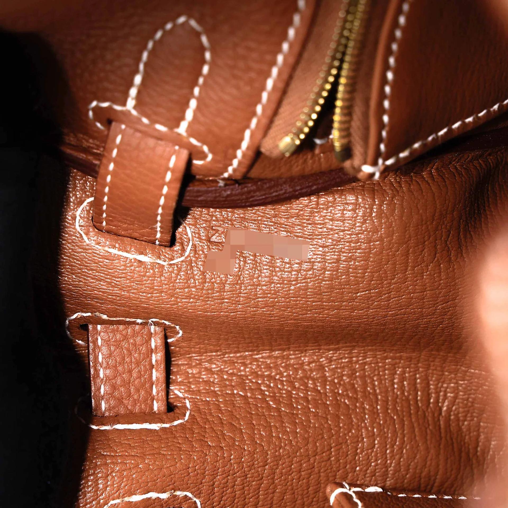 Excellent ( Rank SA ) HERMÈS Kelly 25 Gold (37) Togo Gold hardware Z (2021) - 17