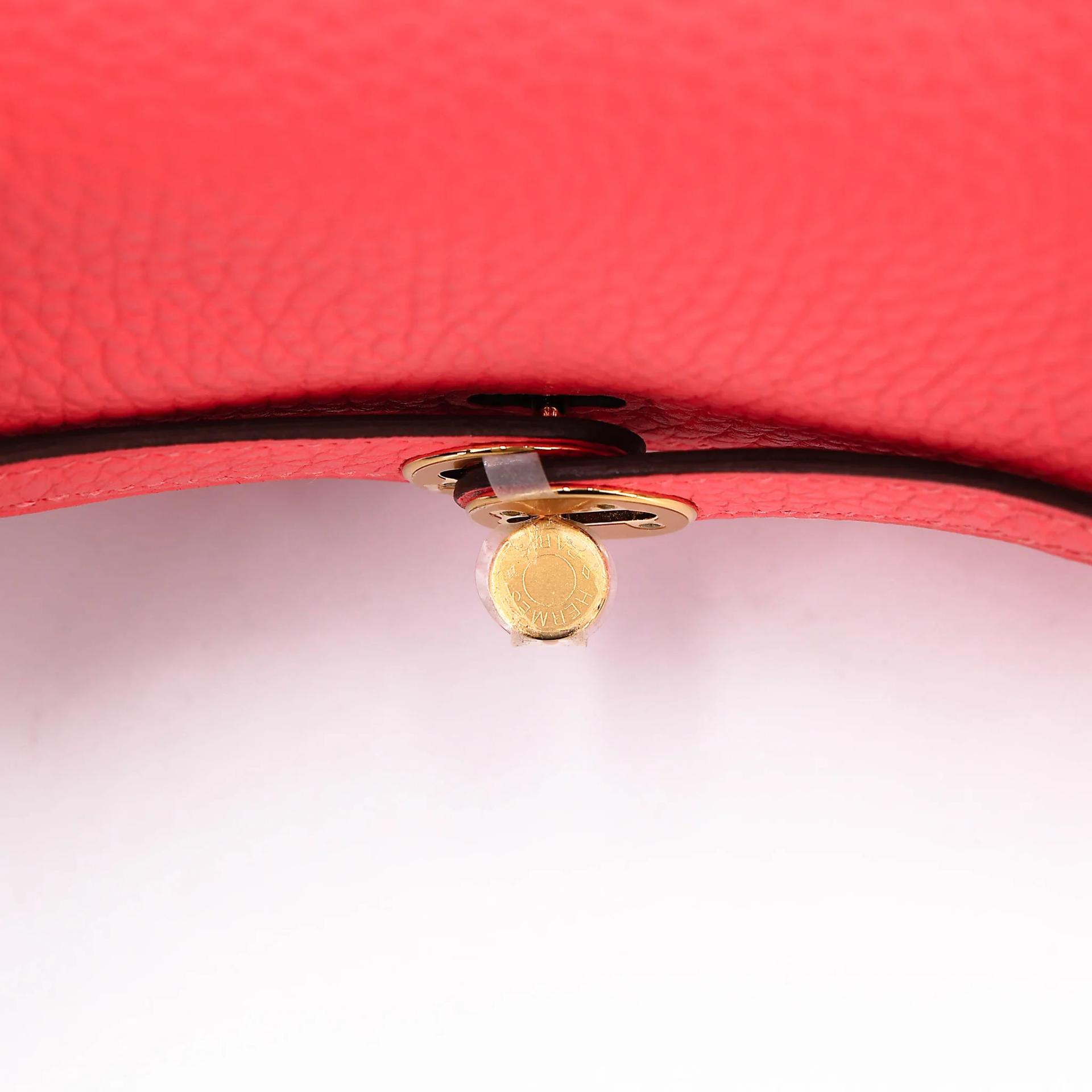 Excellent ( Rank SA ) HERMÈS Mini Lindy Rose Jaipur (T5) Clemence Gold hardware Z (2021) - 12