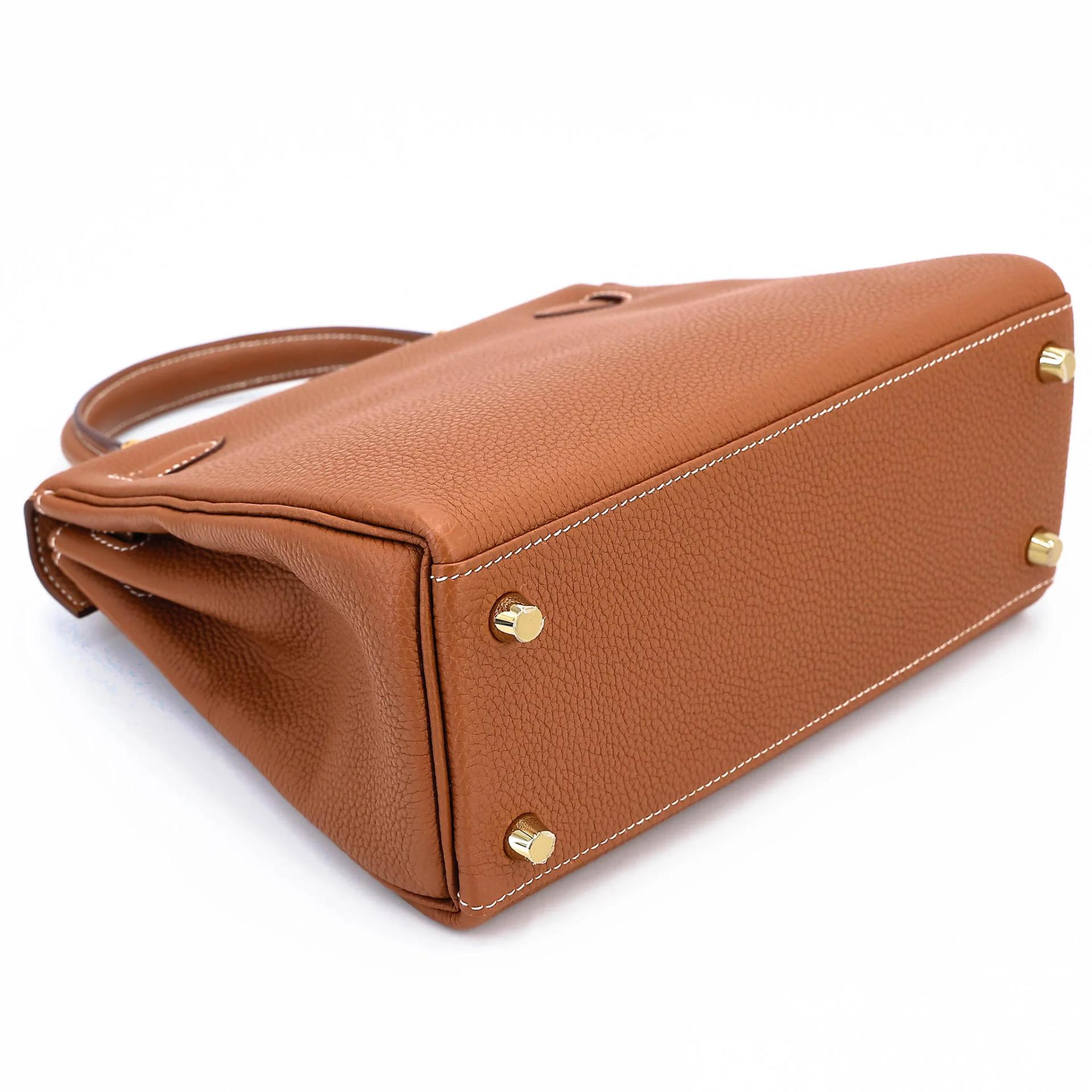Excellent ( Rank SA ) HERMÈS Kelly 25 Gold (37) Togo Gold hardware Z (2021) - 7