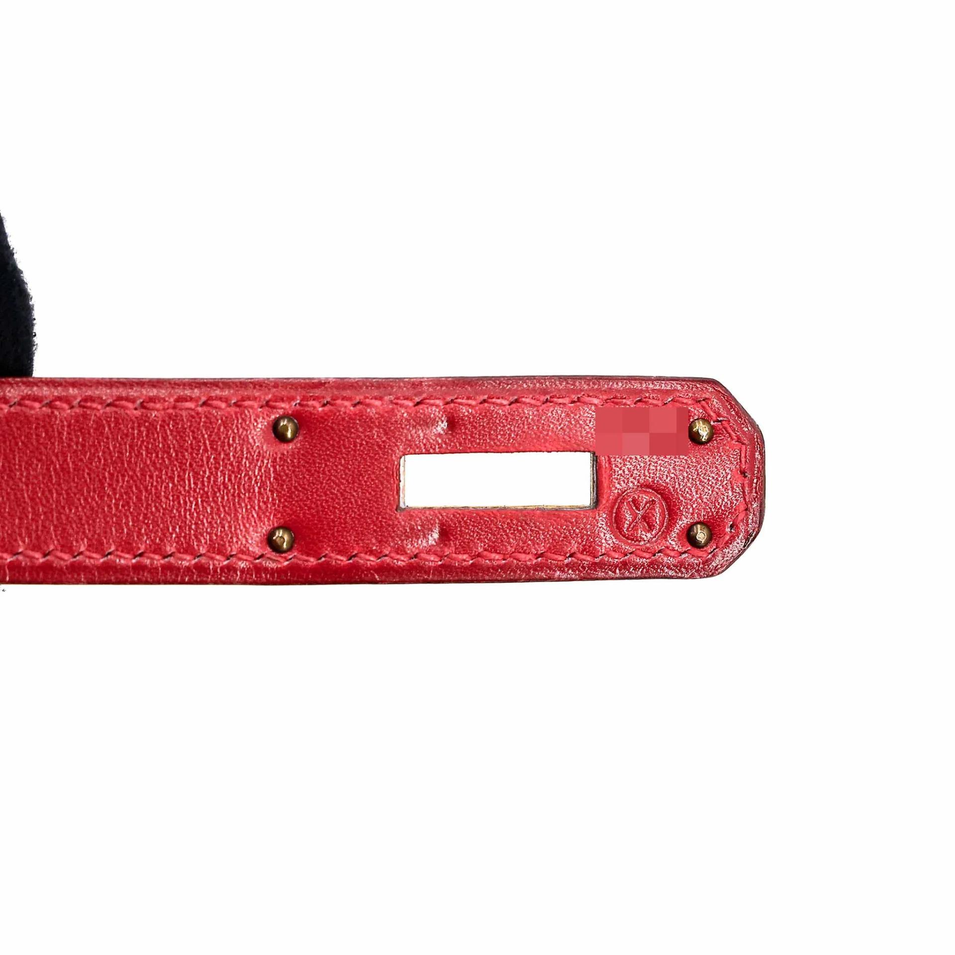 Good ( Rank AB) HERMÈS Kelly 32 Sellier Rouge Vif (53) Box-calf Gold hardware Circle X (1994) - 20