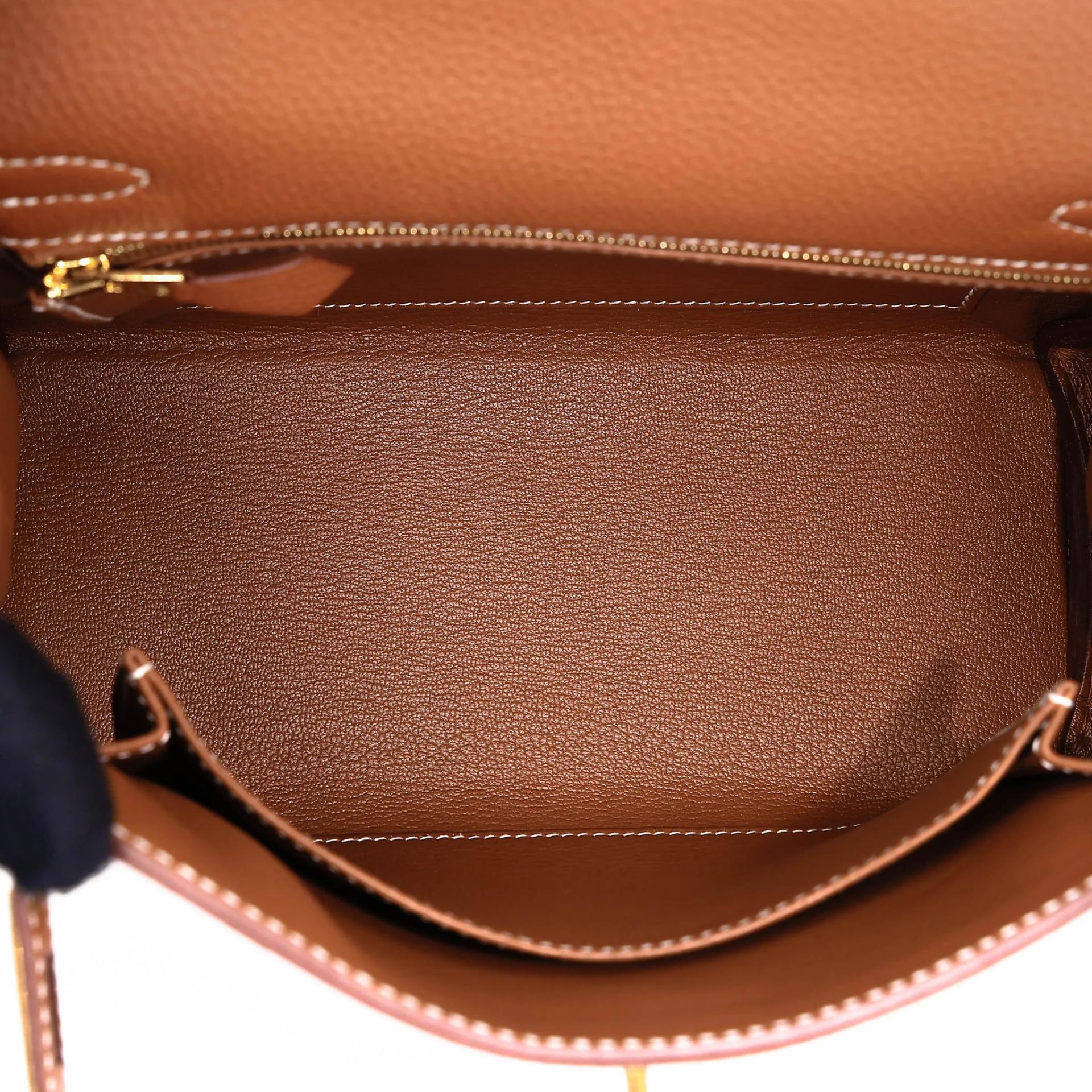 Excellent ( Rank SA ) HERMÈS Kelly 25 Gold (37) Togo Gold hardware Z (2021) - 20