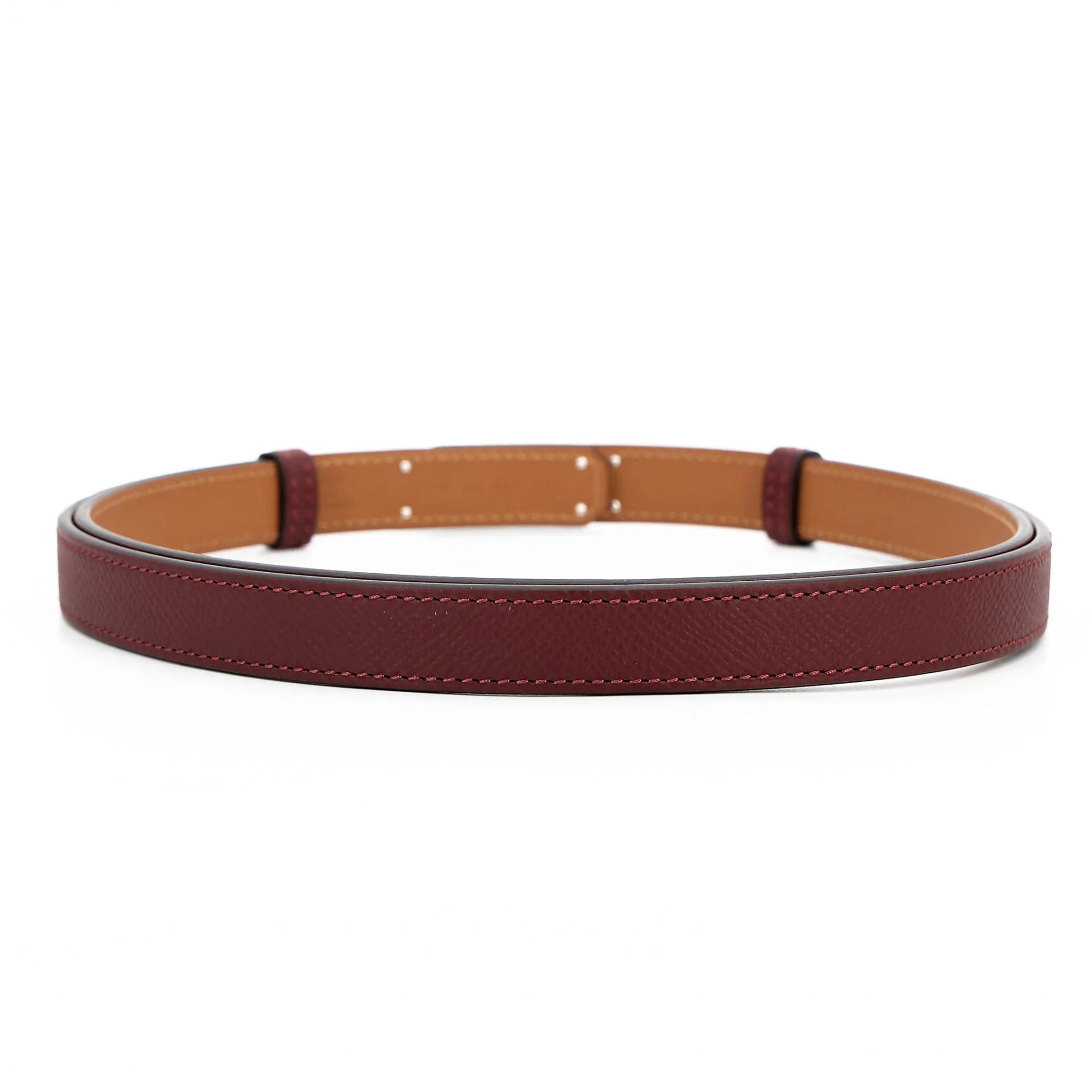 Brand New ( Rank N ) HERMÈS Kelly Pocket 18 Belt Rouge H (55) Epsom Palladium hardware G (2026) - 17