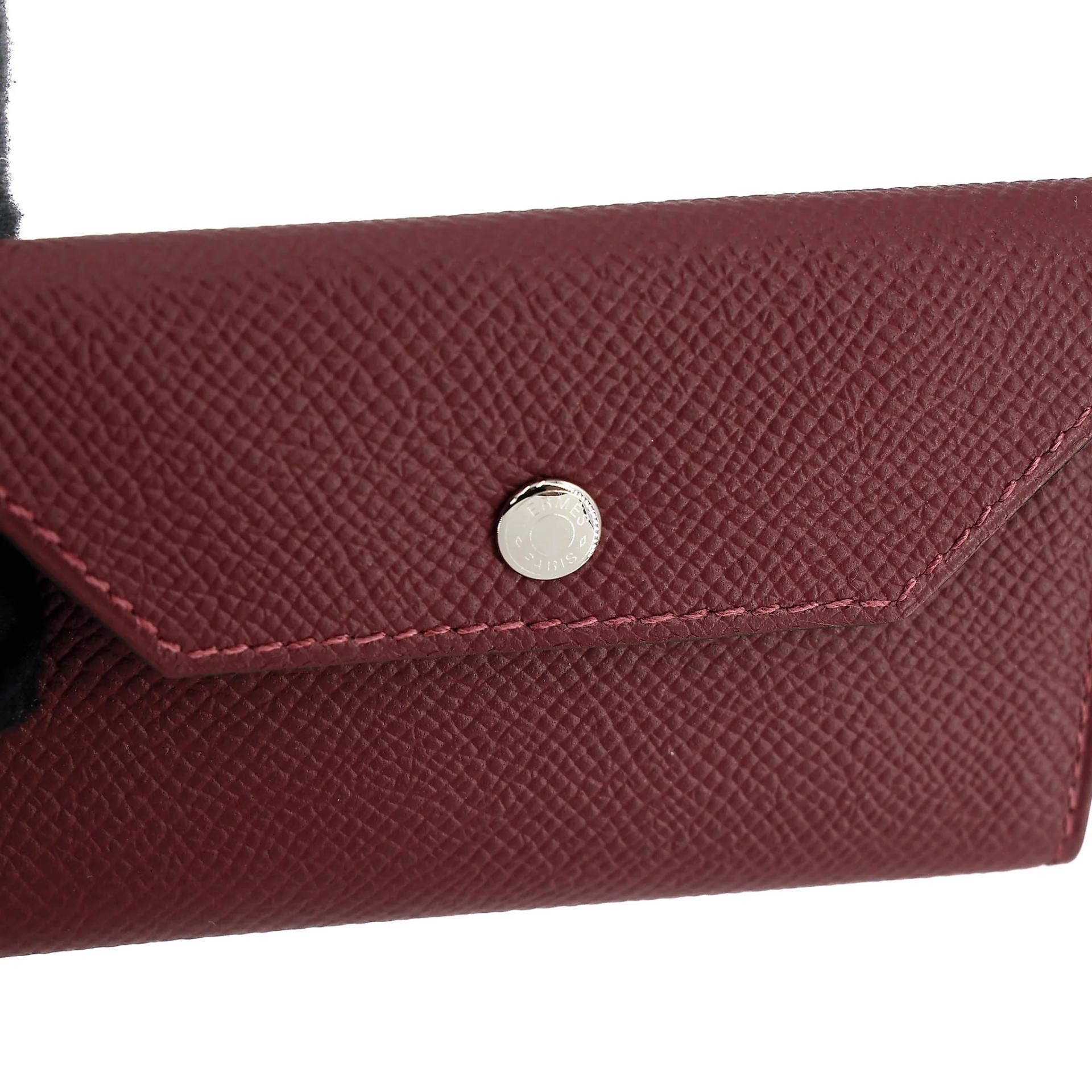 Brand New ( Rank N ) HERMÈS Kelly Pocket 18 Belt Rouge H (55) Epsom Palladium hardware G (2026) - 8