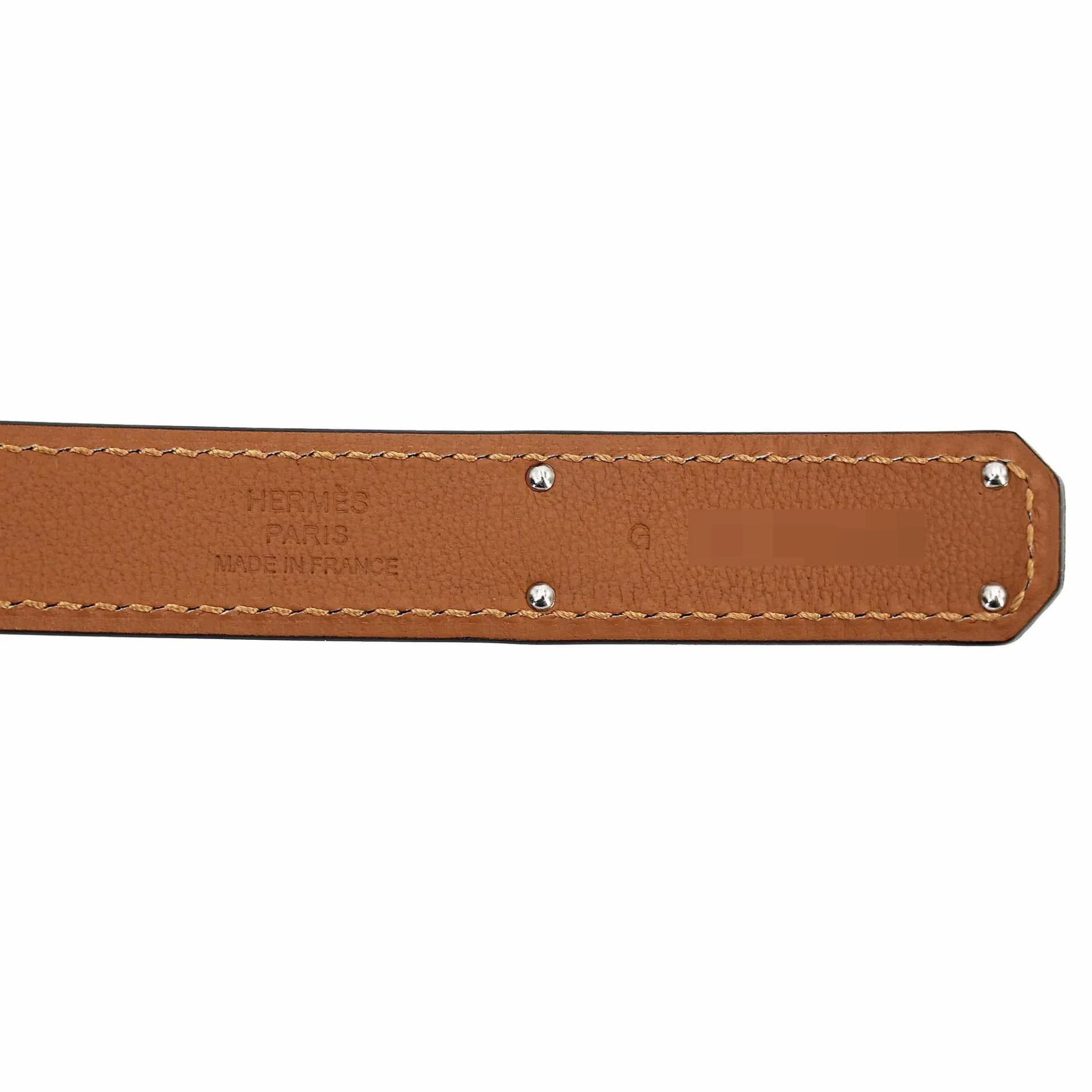 Brand New ( Rank N ) HERMÈS Kelly Pocket 18 Belt Rouge H (55) Epsom Palladium hardware G (2026) - 21
