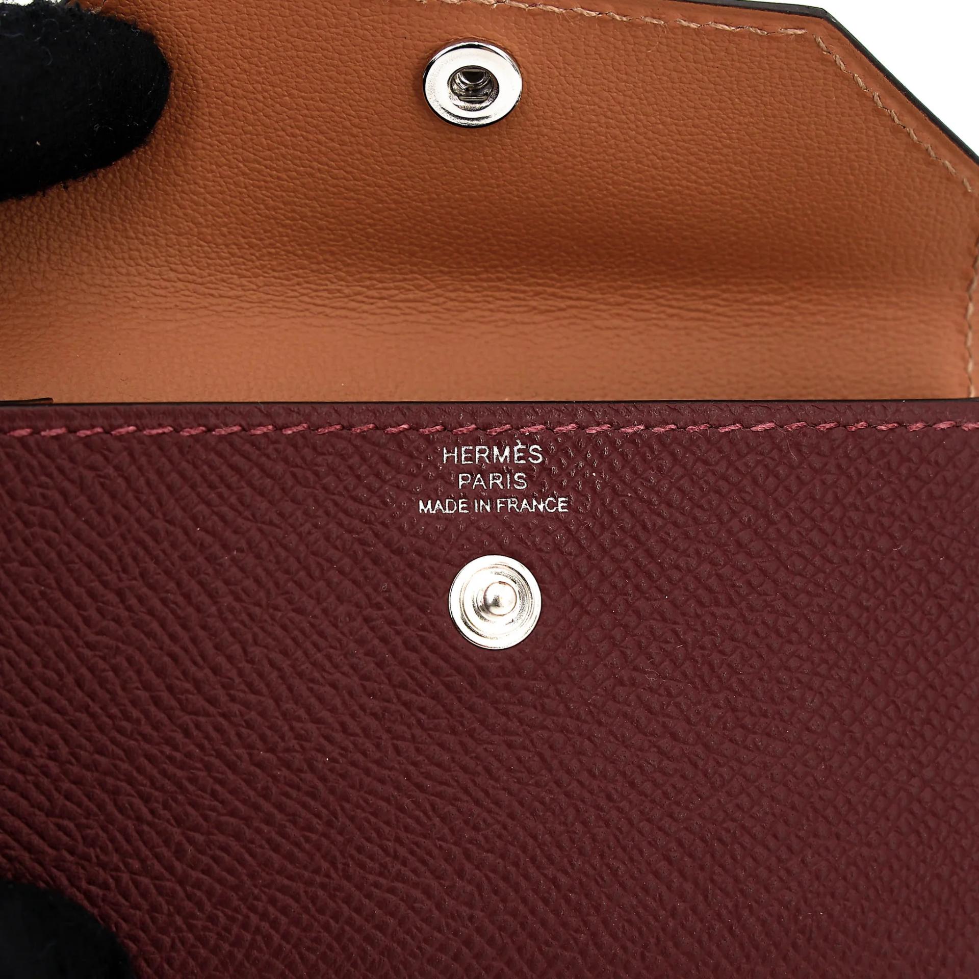 Brand New ( Rank N ) HERMÈS Kelly Pocket 18 Belt Rouge H (55) Epsom Palladium hardware G (2026) - 10