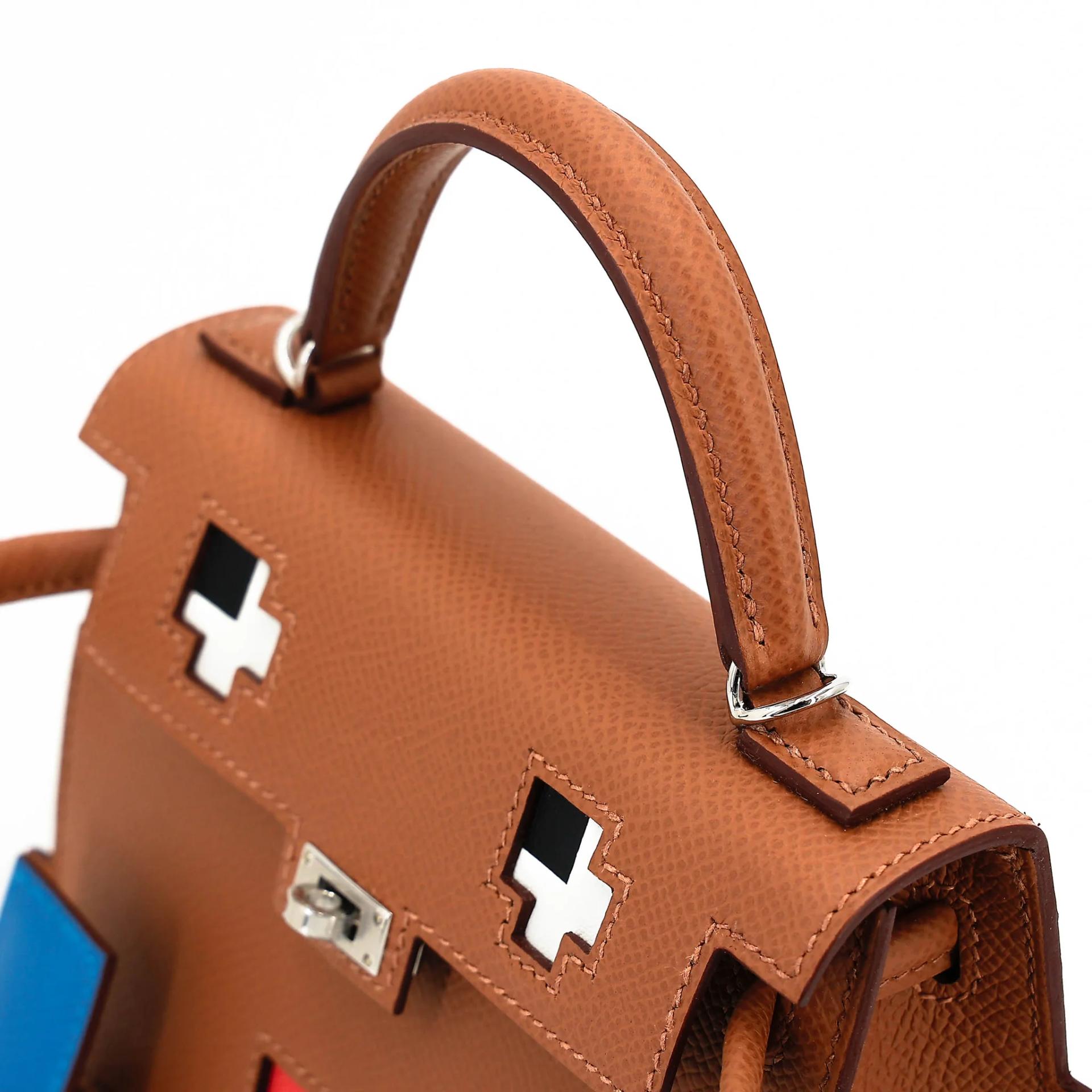 Unused ( Rank NS ) HERMÈS Limited Edition Kelly Doll Picto Gold (37) Bleu Zanzibar (B3) Orange Field (G0) Jaune milton (i8) Epsom Palladium hardware K (2025) - 3
