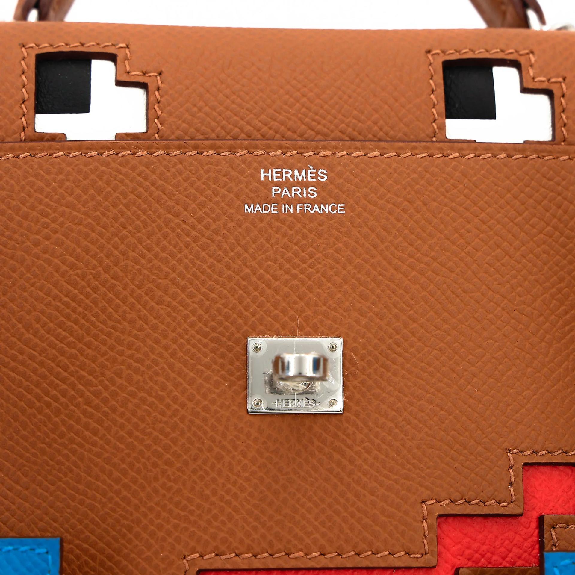 Unused ( Rank NS ) HERMÈS Limited Edition Kelly Doll Picto Gold (37) Bleu Zanzibar (B3) Orange Field (G0) Jaune milton (i8) Epsom Palladium hardware K (2025) - 14