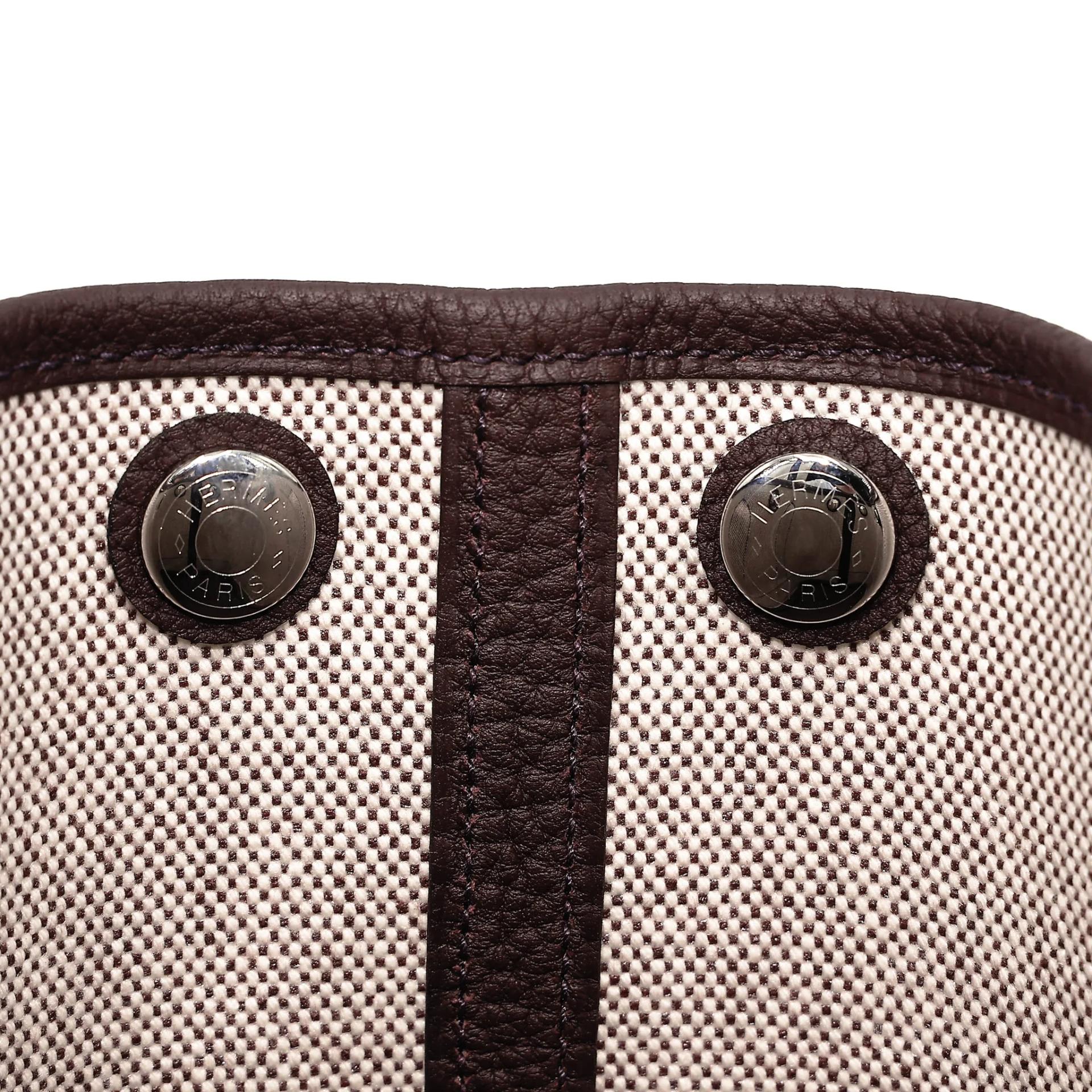 Brand New ( Rank N ) HERMÈS Neo Garden Party 23 Rouge Sellier (0G) Toile H Viking canvas Negonda Palladium hardware G (2026) - 10