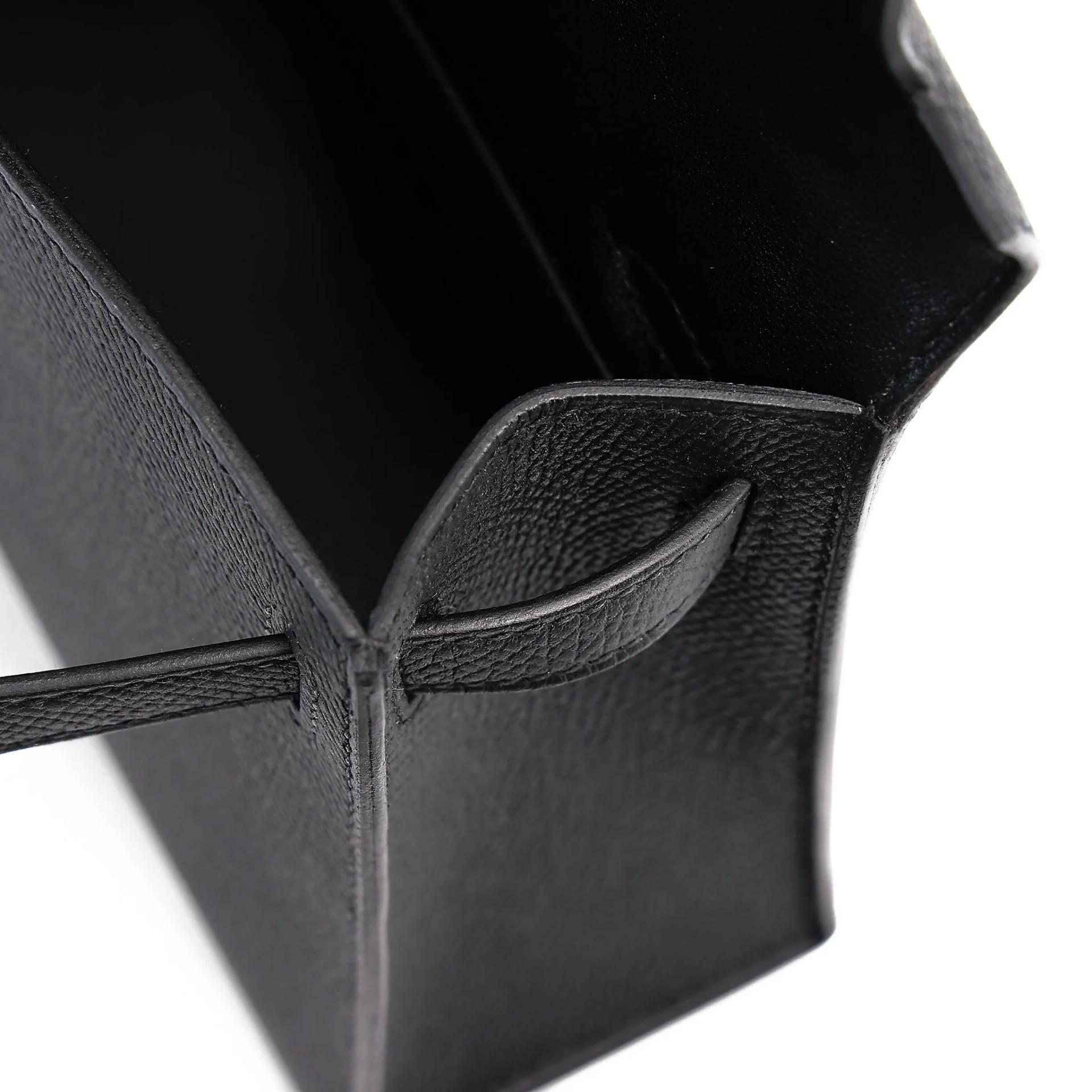 Brand New ( Rank N ) HERMÈS Mini Kelly II Noir (89) Epsom Palladium hardware G (2026) - 15