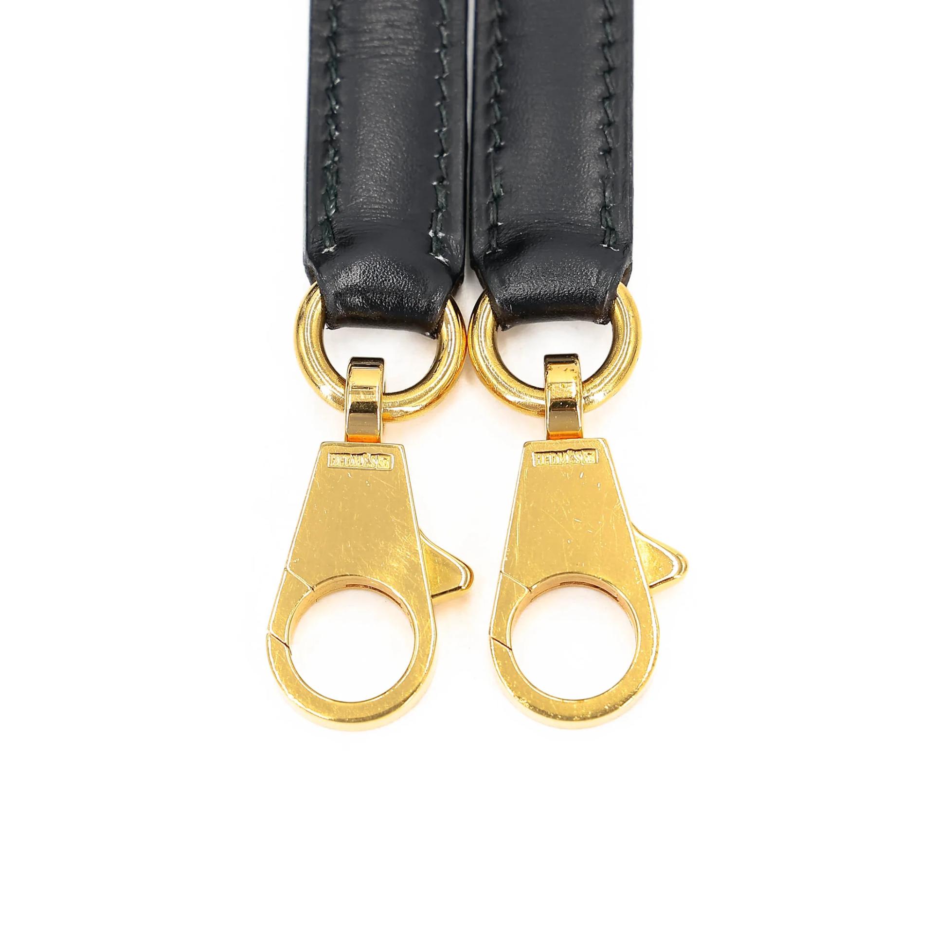 Very Good ( Rank A) HERMÈS Kelly 32 Sellier Noir (89) Box-calf Gold hardware Circle X (1994) - 39