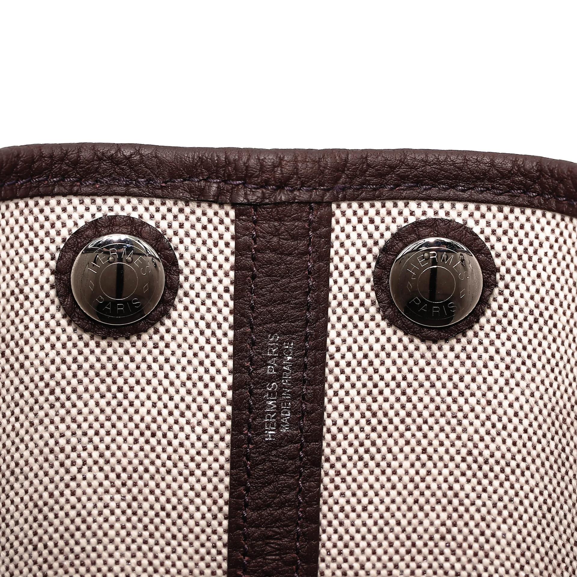 Brand New ( Rank N ) HERMÈS Neo Garden Party 23 Rouge Sellier (0G) Toile H Viking canvas Negonda Palladium hardware G (2026) - 11