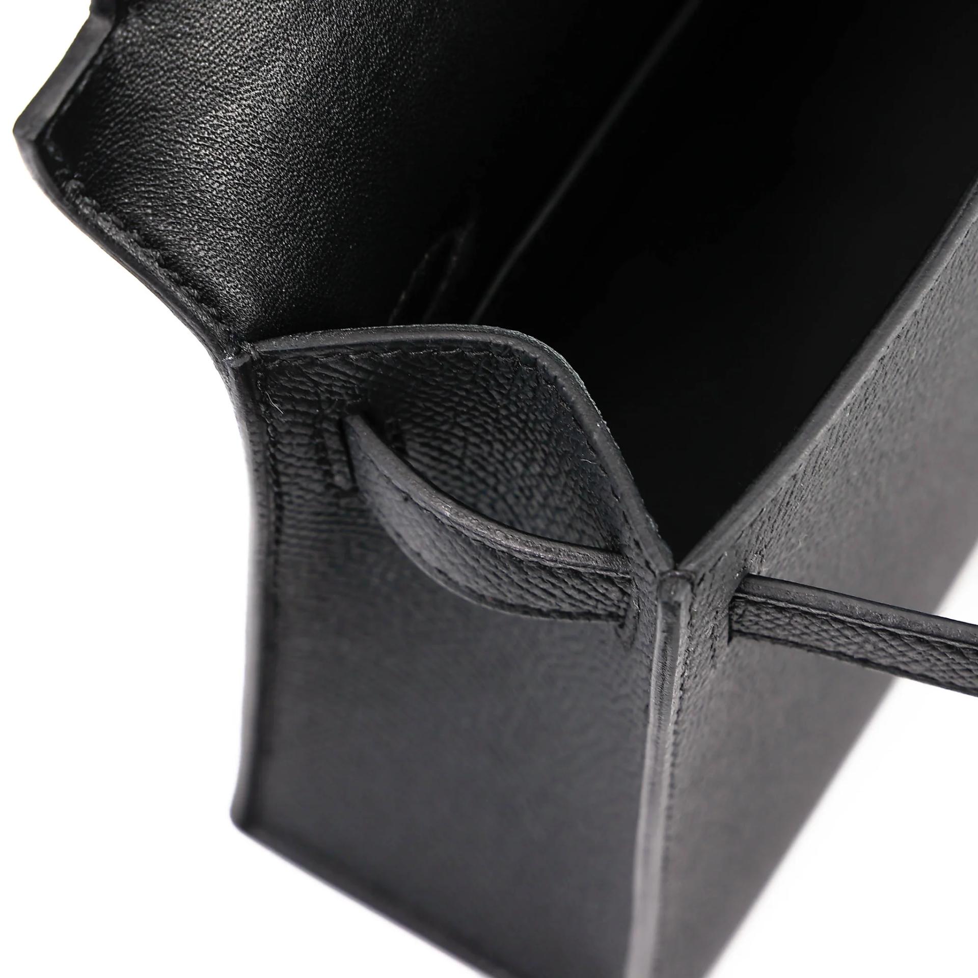 Brand New ( Rank N ) HERMÈS Mini Kelly II Noir (89) Epsom Palladium hardware G (2026) - 16