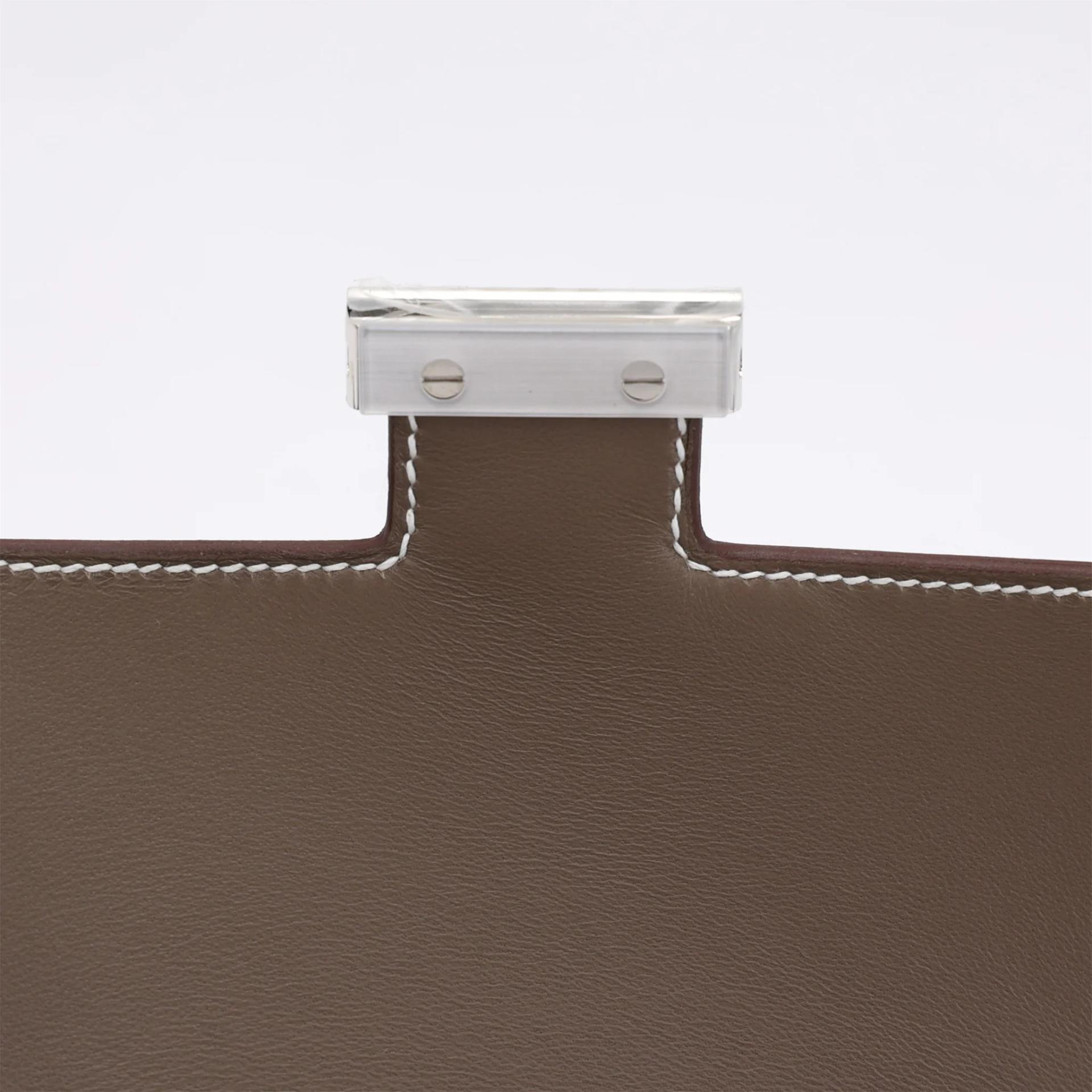 Brand New ( Rank N ) HERMÈS Constance Mini Etoupe (18) Epsom Palladium hardware G (2026) - 10