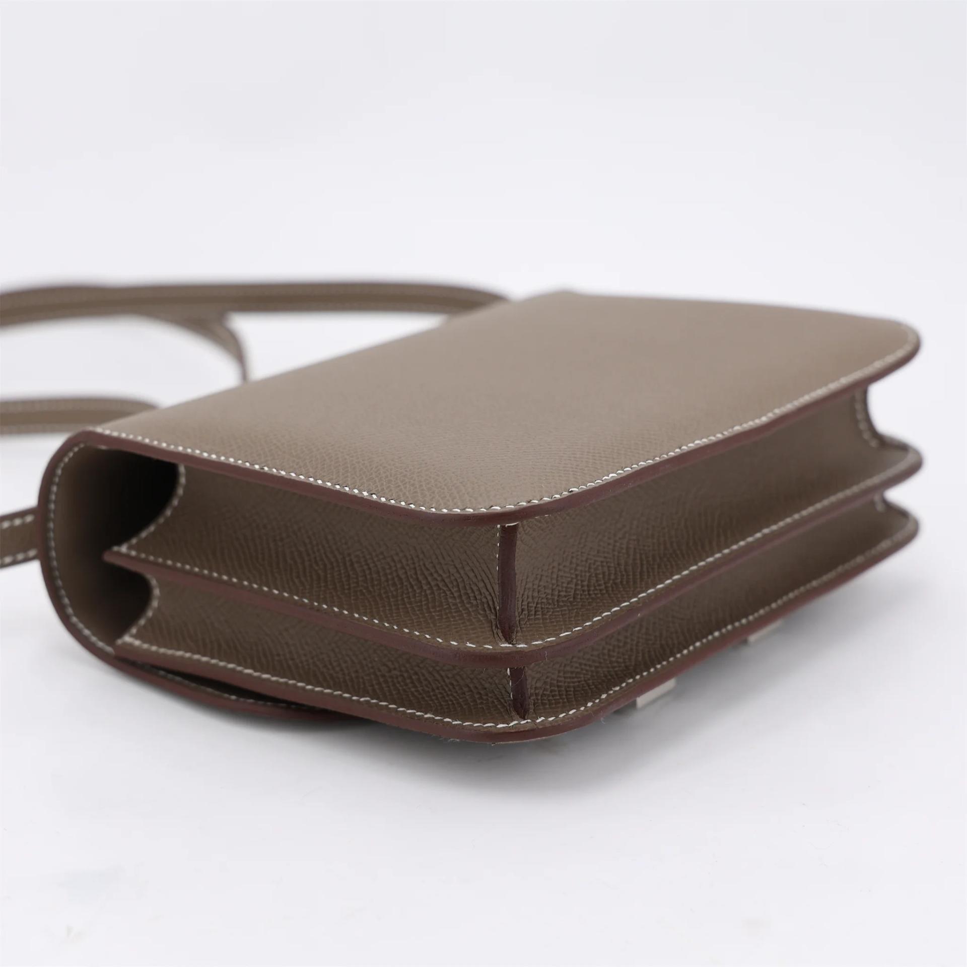 Brand New ( Rank N ) HERMÈS Constance Mini Etoupe (18) Epsom Palladium hardware G (2026) - 6