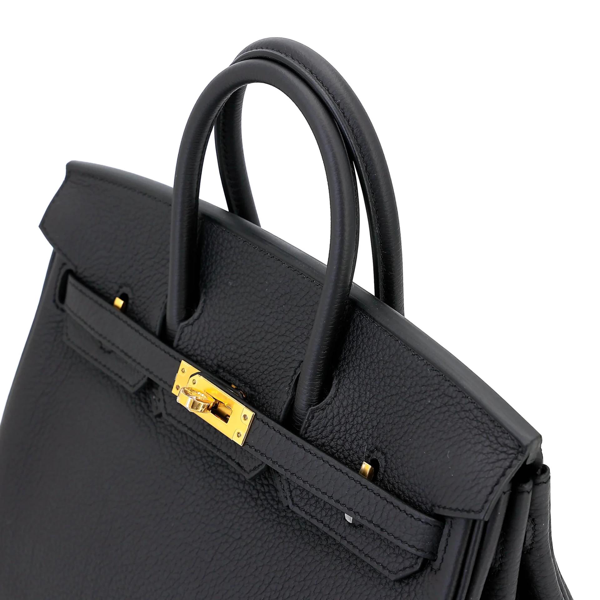 Brand New ( Rank N ) HERMÈS Birkin 25 Noir (89) Togo Gold hardware G (2026) - 3