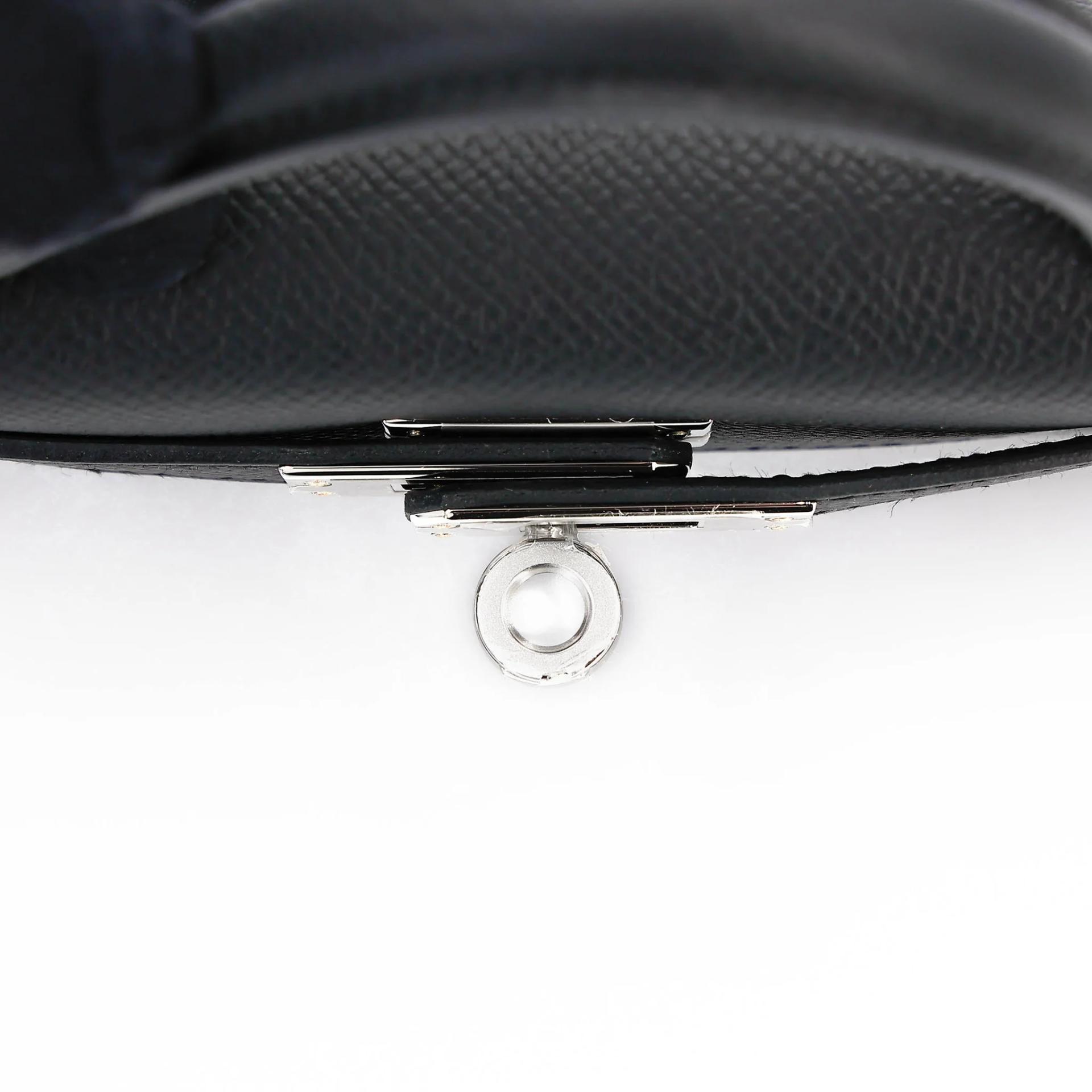 Brand New ( Rank N ) HERMÈS Mini Kelly II Noir (89) Epsom Palladium hardware G (2026) - 9