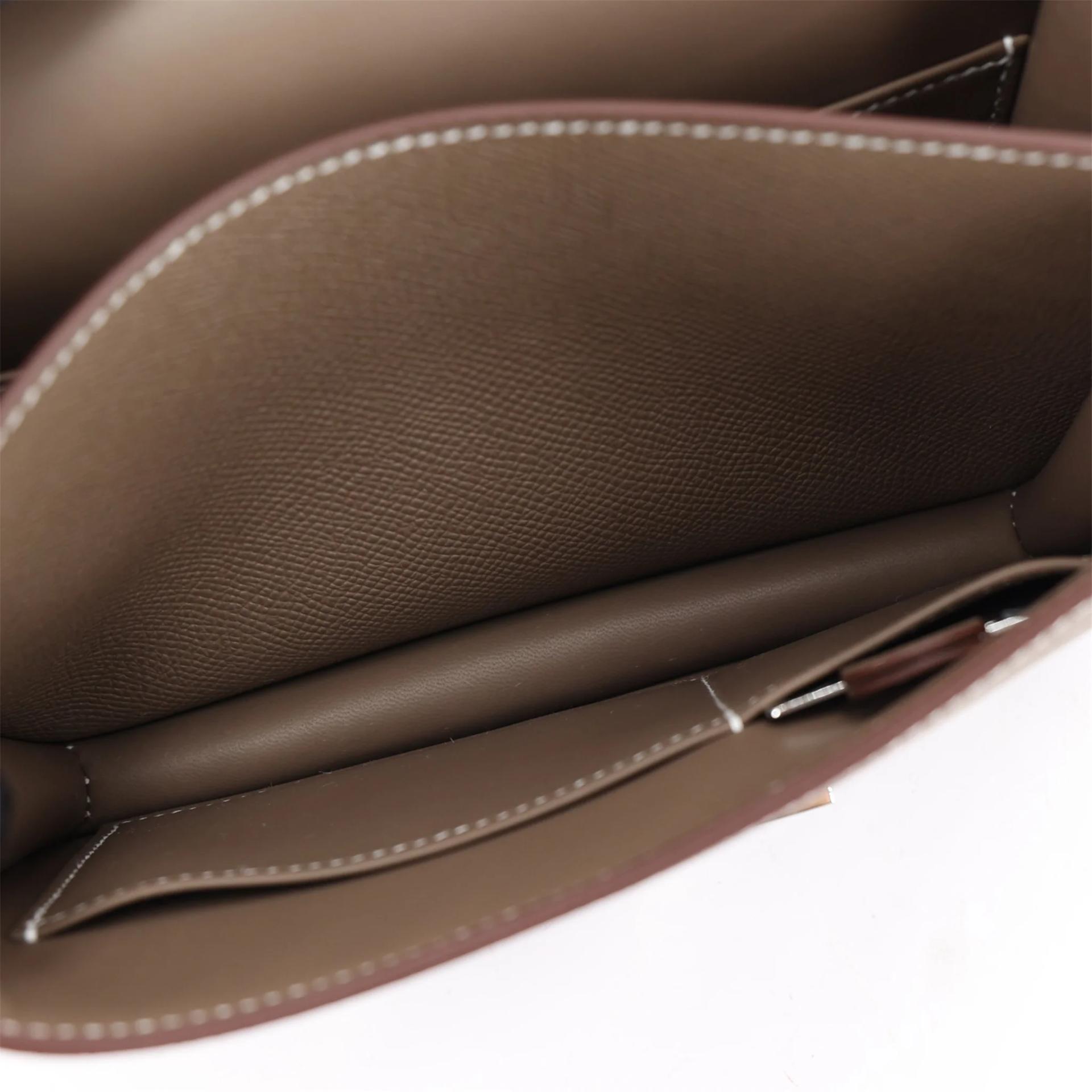 Brand New ( Rank N ) HERMÈS Constance Mini Etoupe (18) Epsom Palladium hardware G (2026) - 13