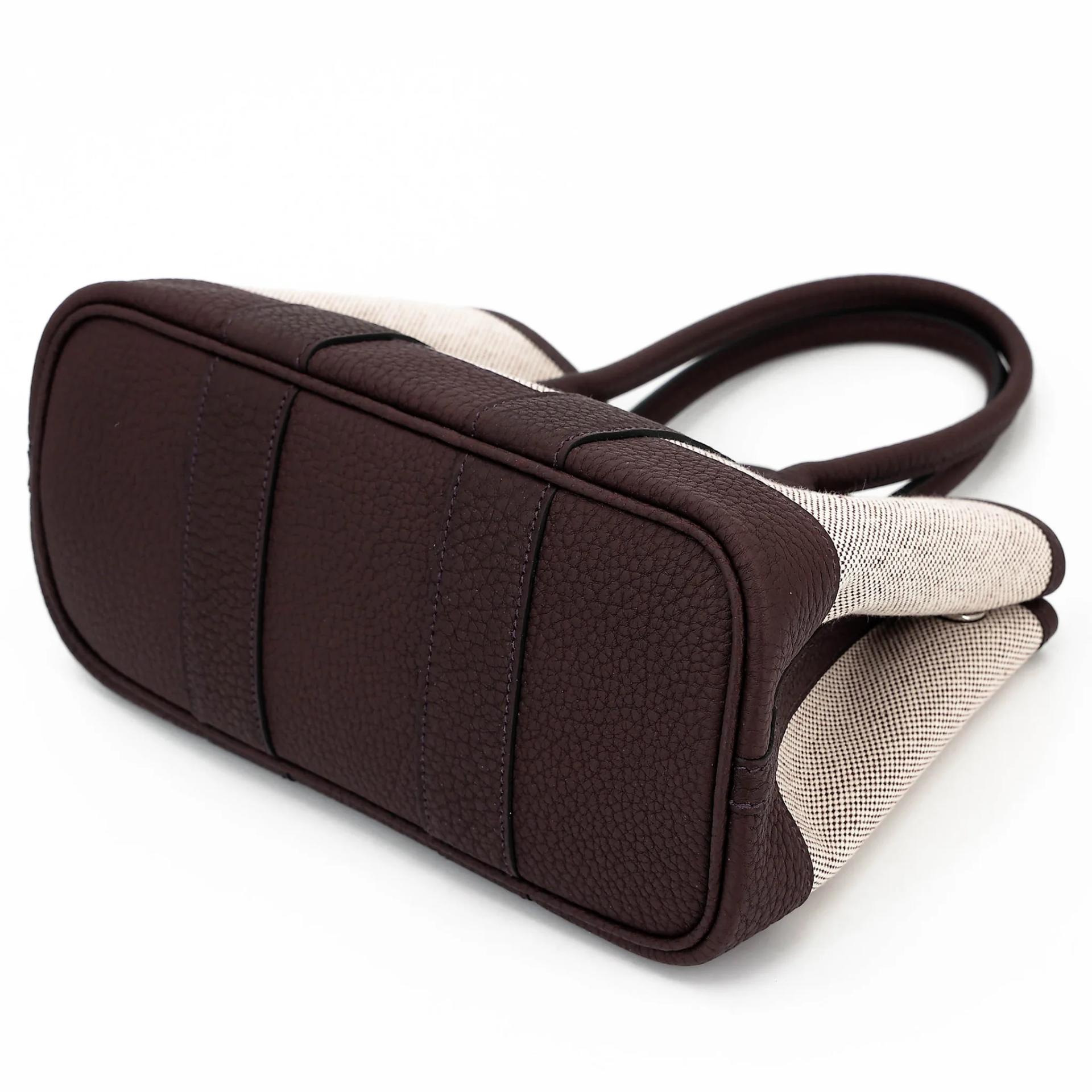 Brand New ( Rank N ) HERMÈS Neo Garden Party 23 Rouge Sellier (0G) Toile H Viking canvas Negonda Palladium hardware G (2026) - 6