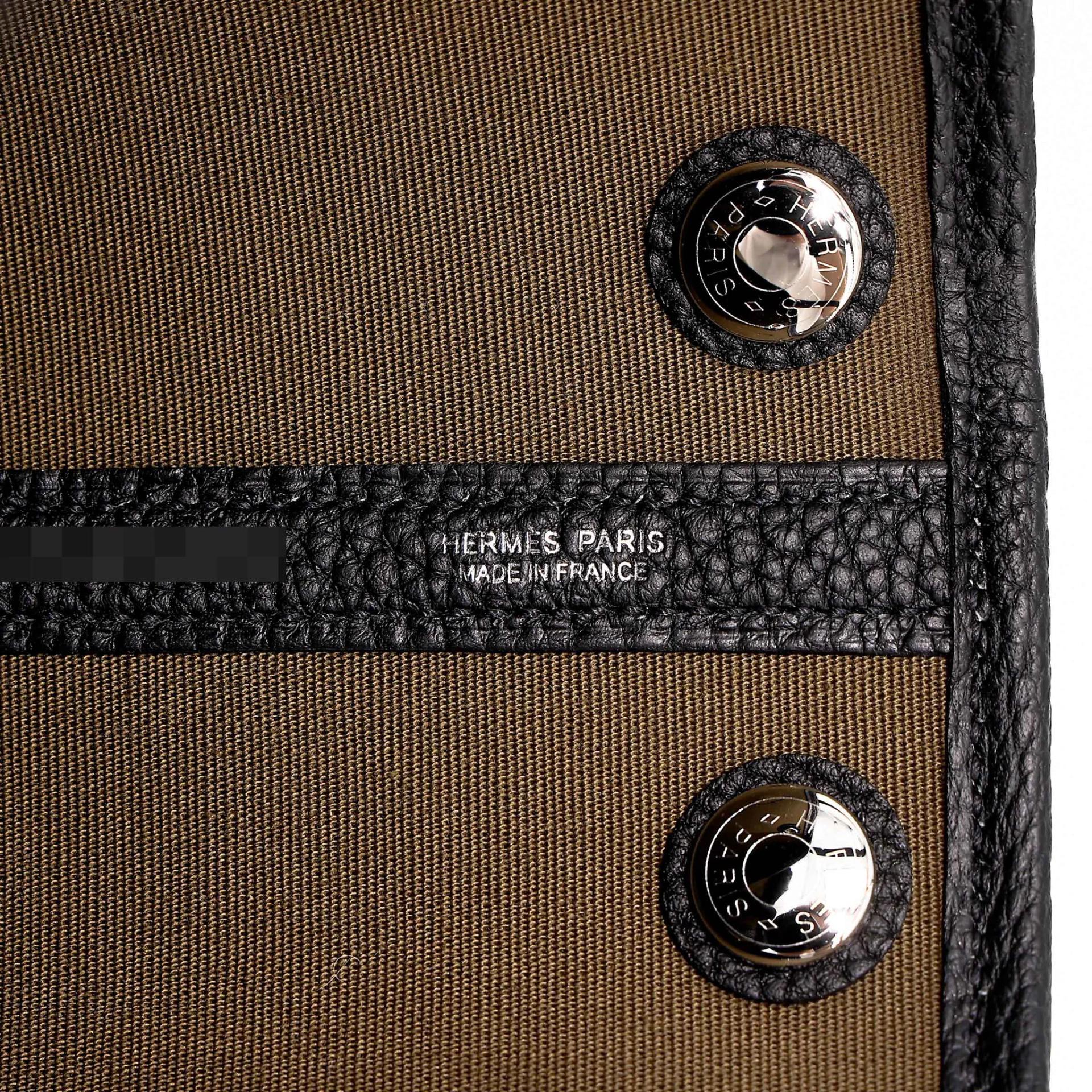 Brand New ( Rank N ) HERMÈS Neo Garden Party 23 Vert Olive (61) Toile H canvas Negonda Palladium hardware G (2026) - 12