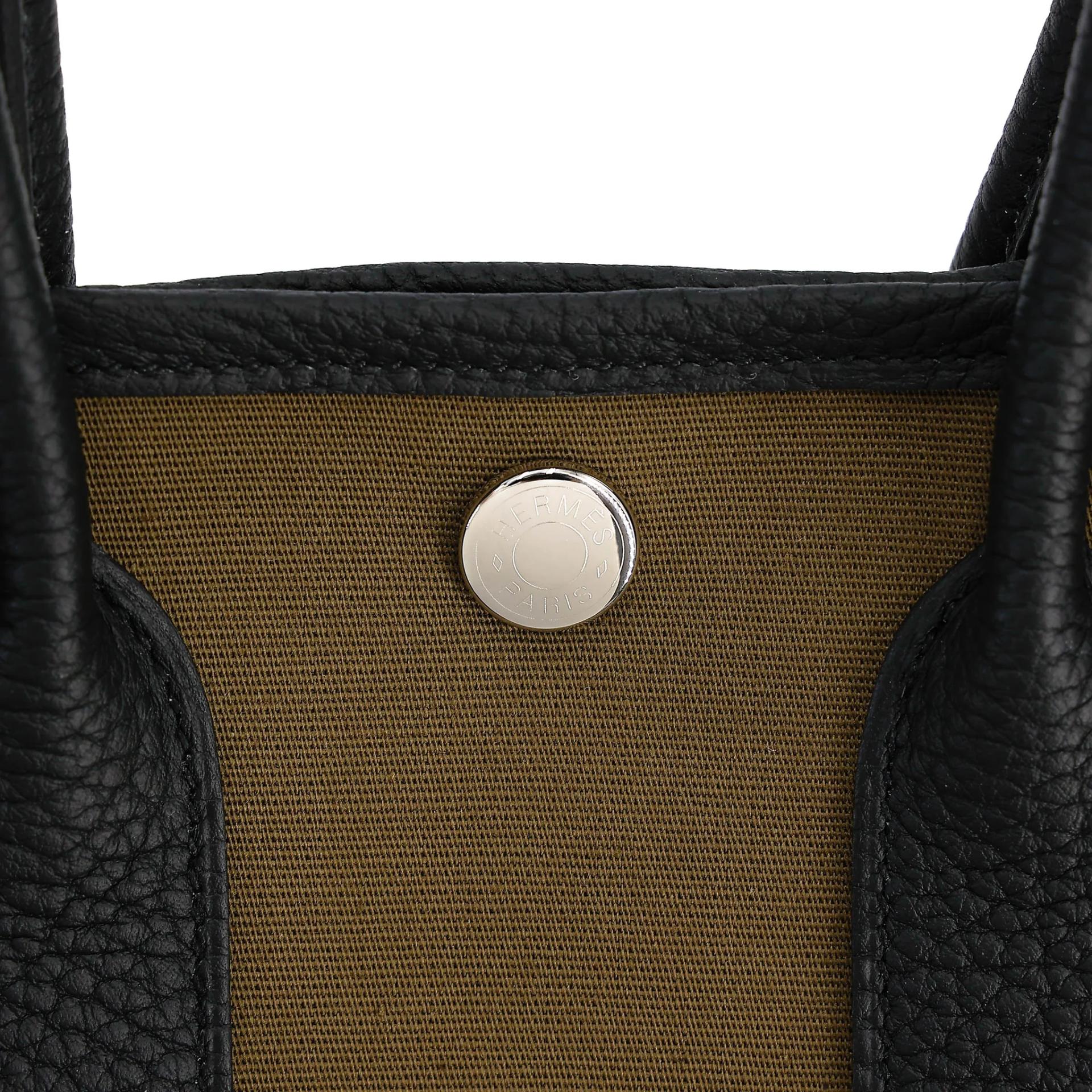 Brand New ( Rank N ) HERMÈS Neo Garden Party 23 Vert Olive (61) Toile H canvas Negonda Palladium hardware G (2026) - 8