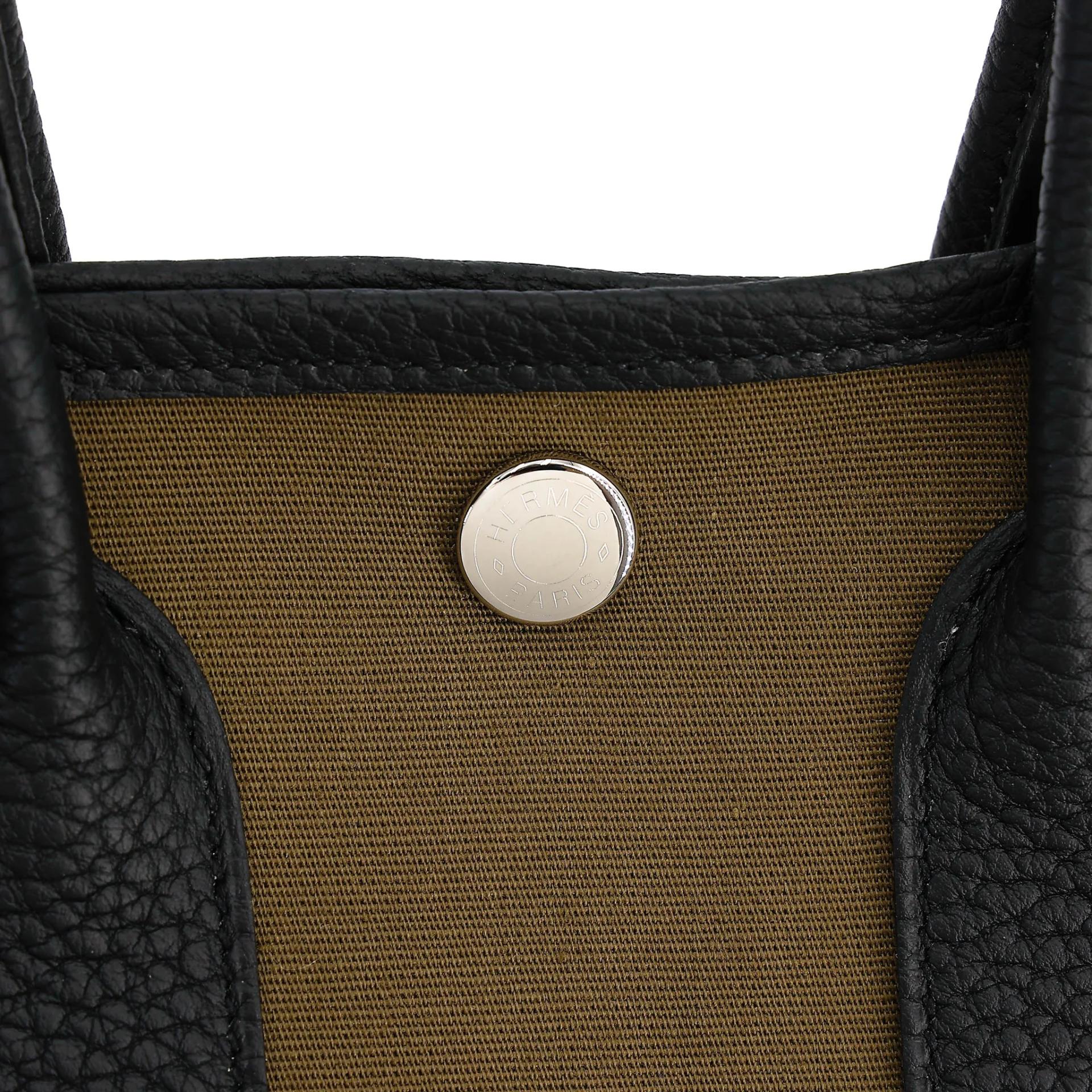 Brand New ( Rank N ) HERMÈS Neo Garden Party 23 Vert Olive (61) Toile H canvas Negonda Palladium hardware G (2026) - 9