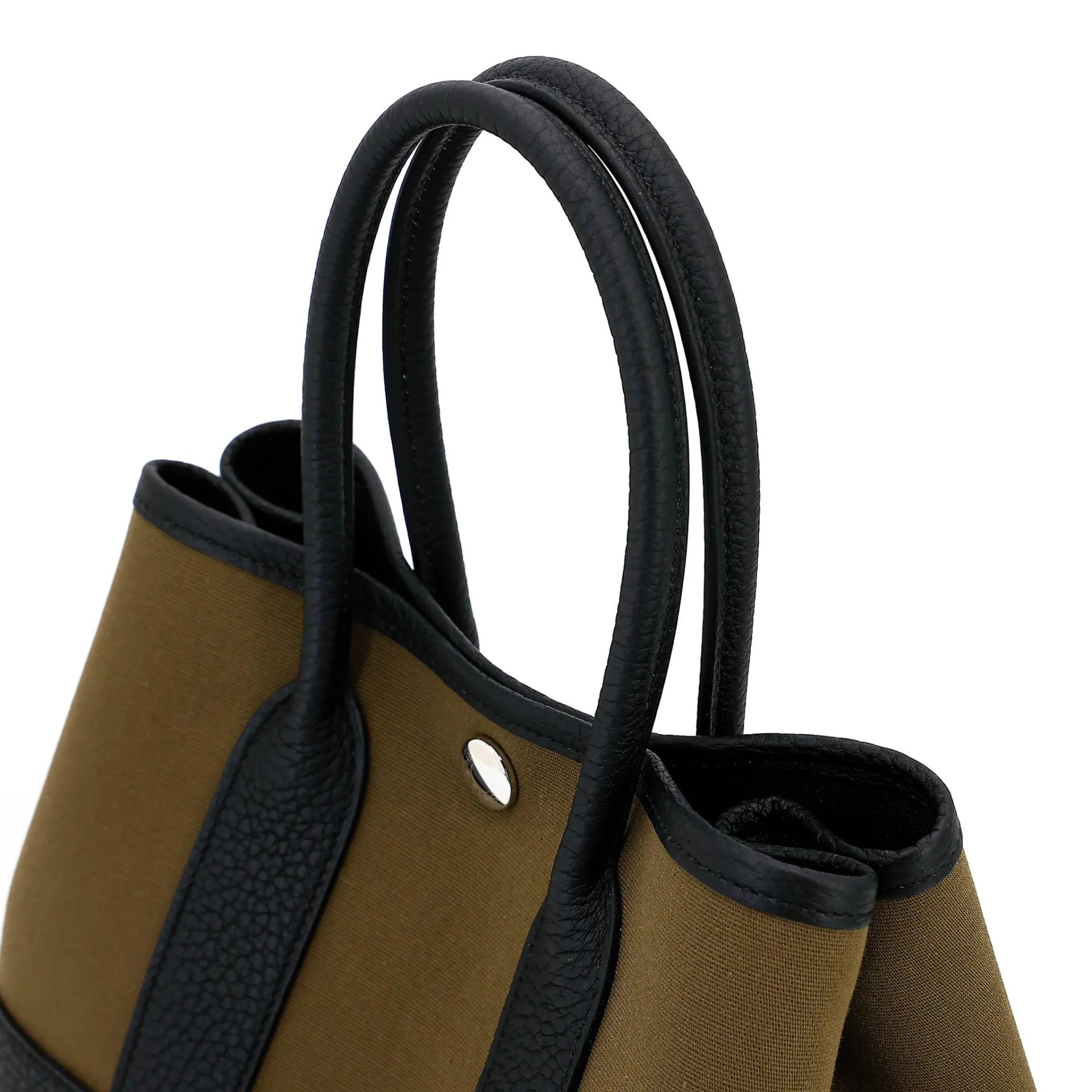 Brand New ( Rank N ) HERMÈS Neo Garden Party 23 Vert Olive (61) Toile H canvas Negonda Palladium hardware G (2026) - 3
