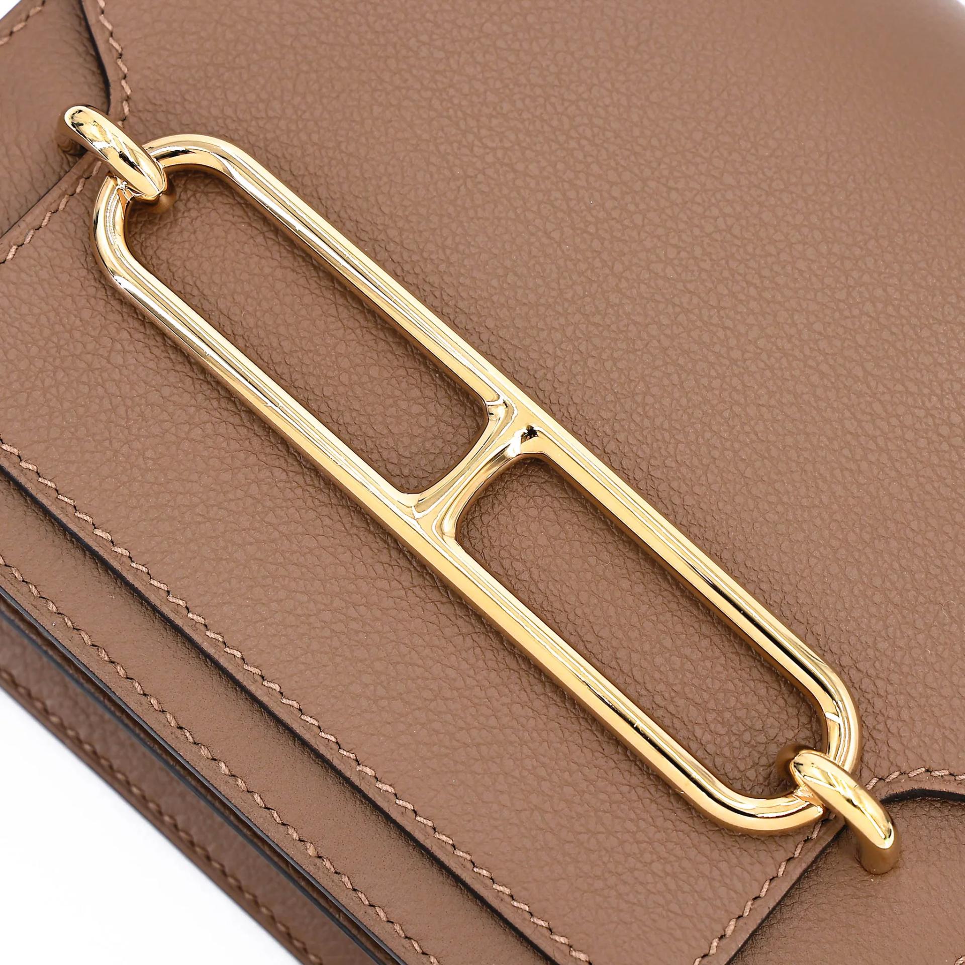 Very Good ( Rank A) HERMÈS Roulis Mini Beige de Weimar (D0) Evercolor Permabrass hardware Z (2021) - 9