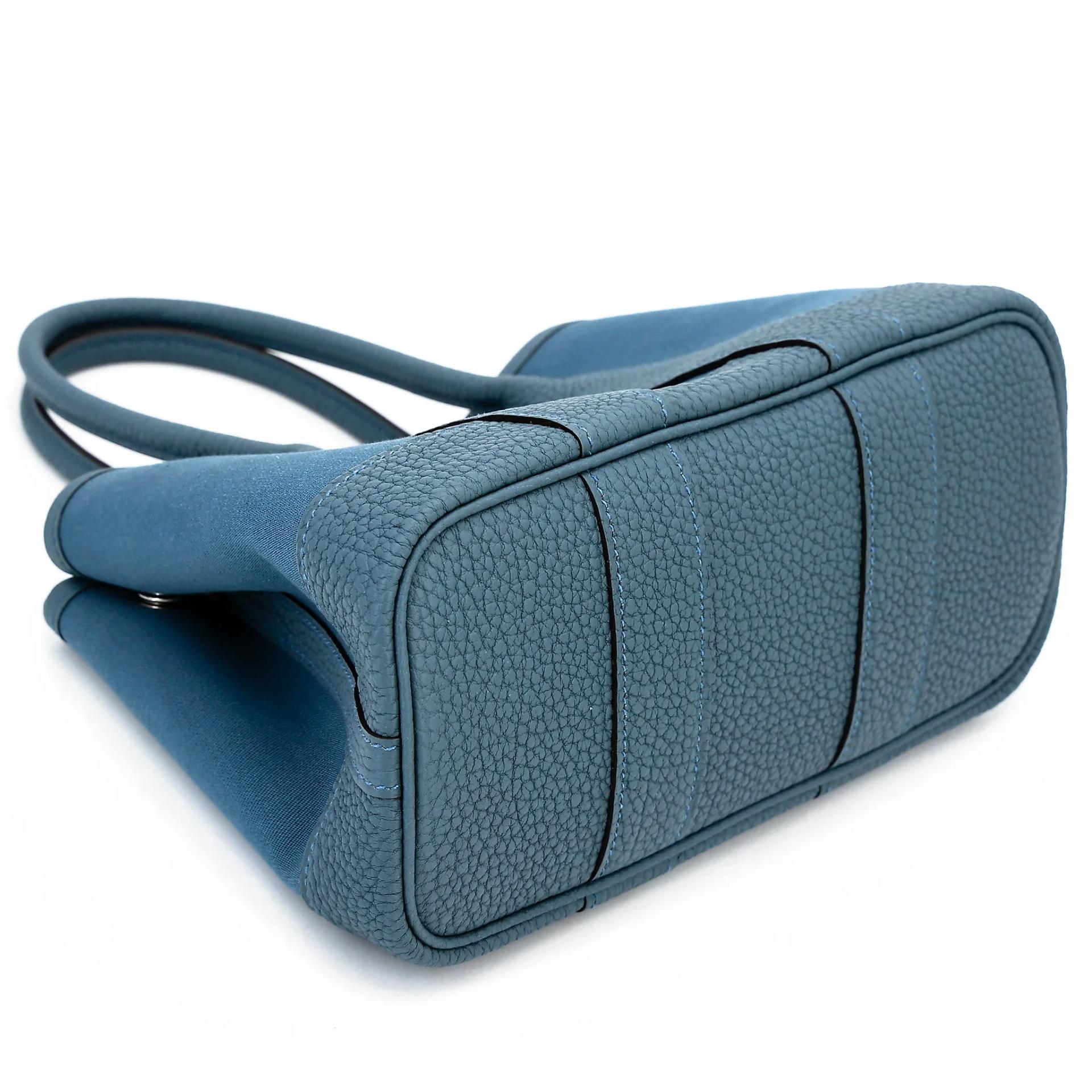 Brand New ( Rank N ) HERMÈS Neo Garden Party 23 Bleu Tempete (N7) Toile Officier canvas Negonda Palladium hardware G (2026) - 5