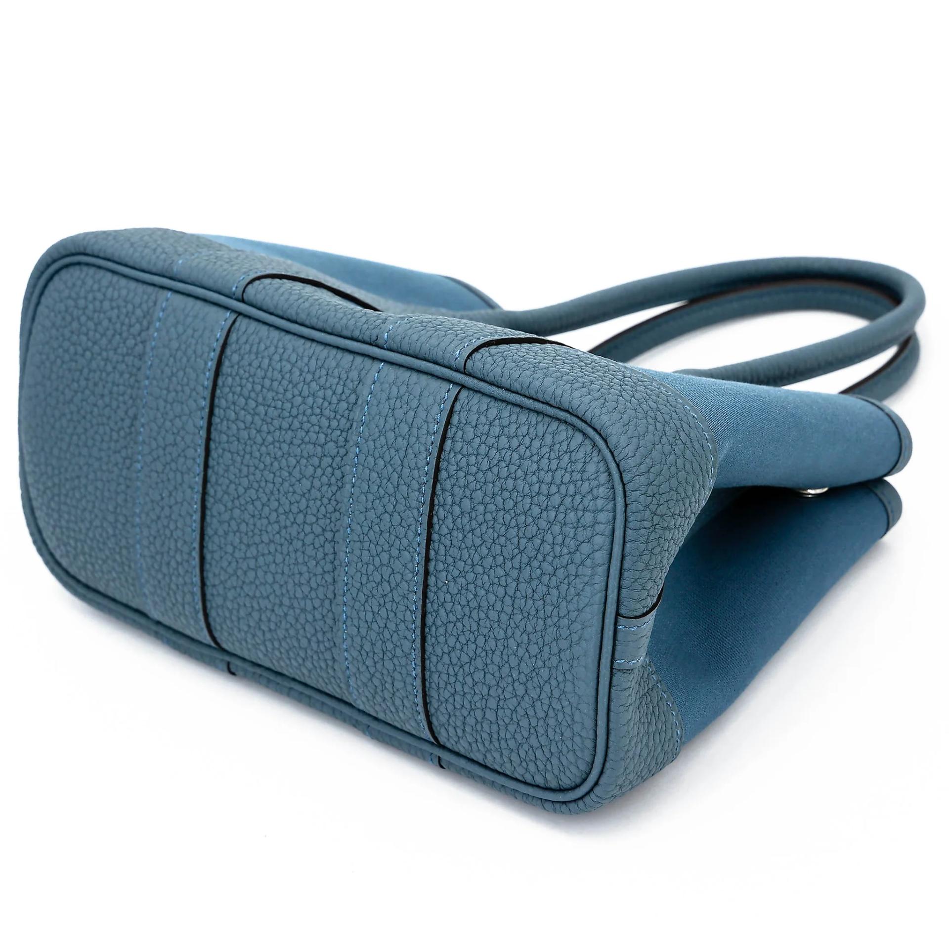 Brand New ( Rank N ) HERMÈS Neo Garden Party 23 Bleu Tempete (N7) Toile Officier canvas Negonda Palladium hardware G (2026) - 6