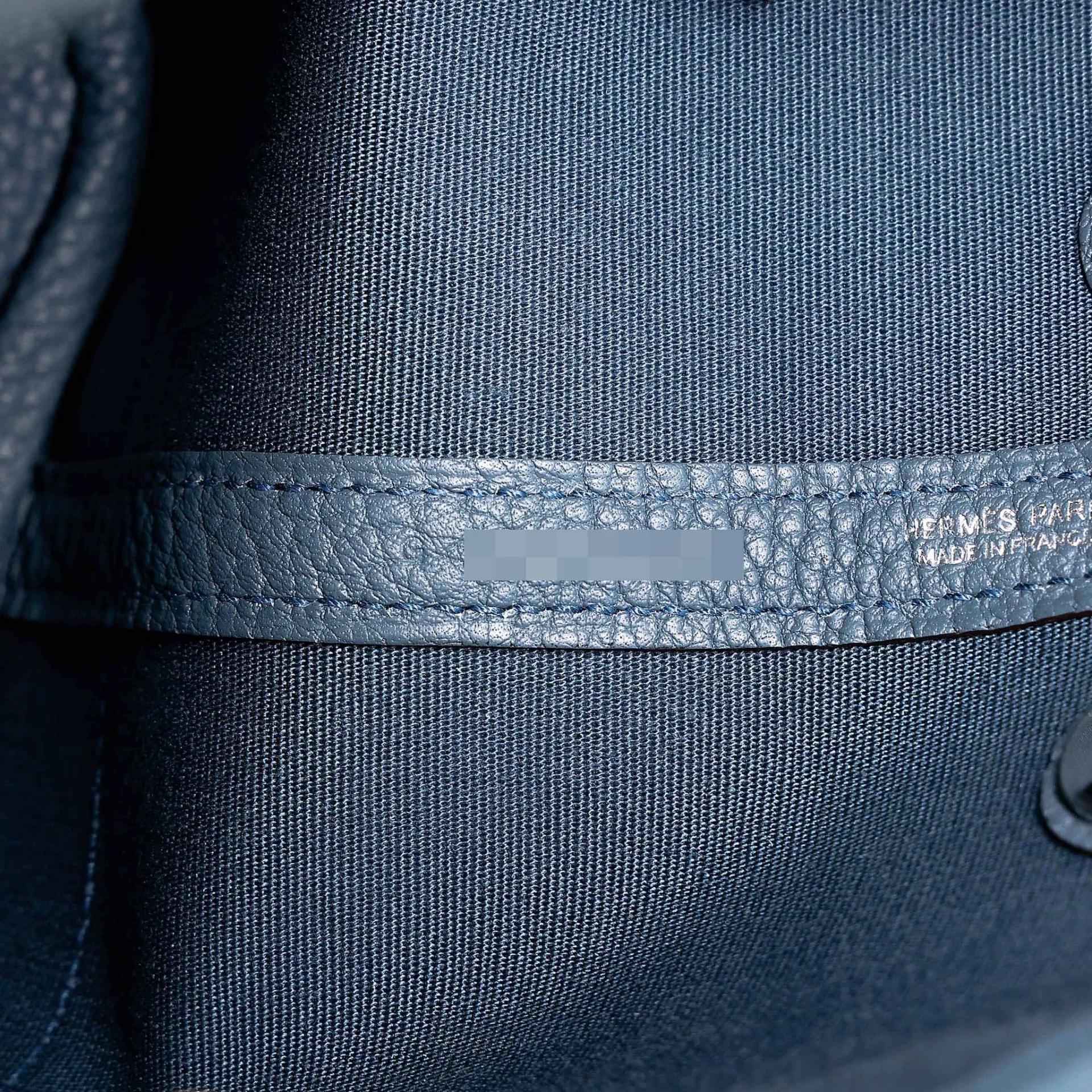 Brand New ( Rank N ) HERMÈS Neo Garden Party 23 Bleu Tempete (N7) Toile Officier canvas Negonda Palladium hardware G (2026) - 13