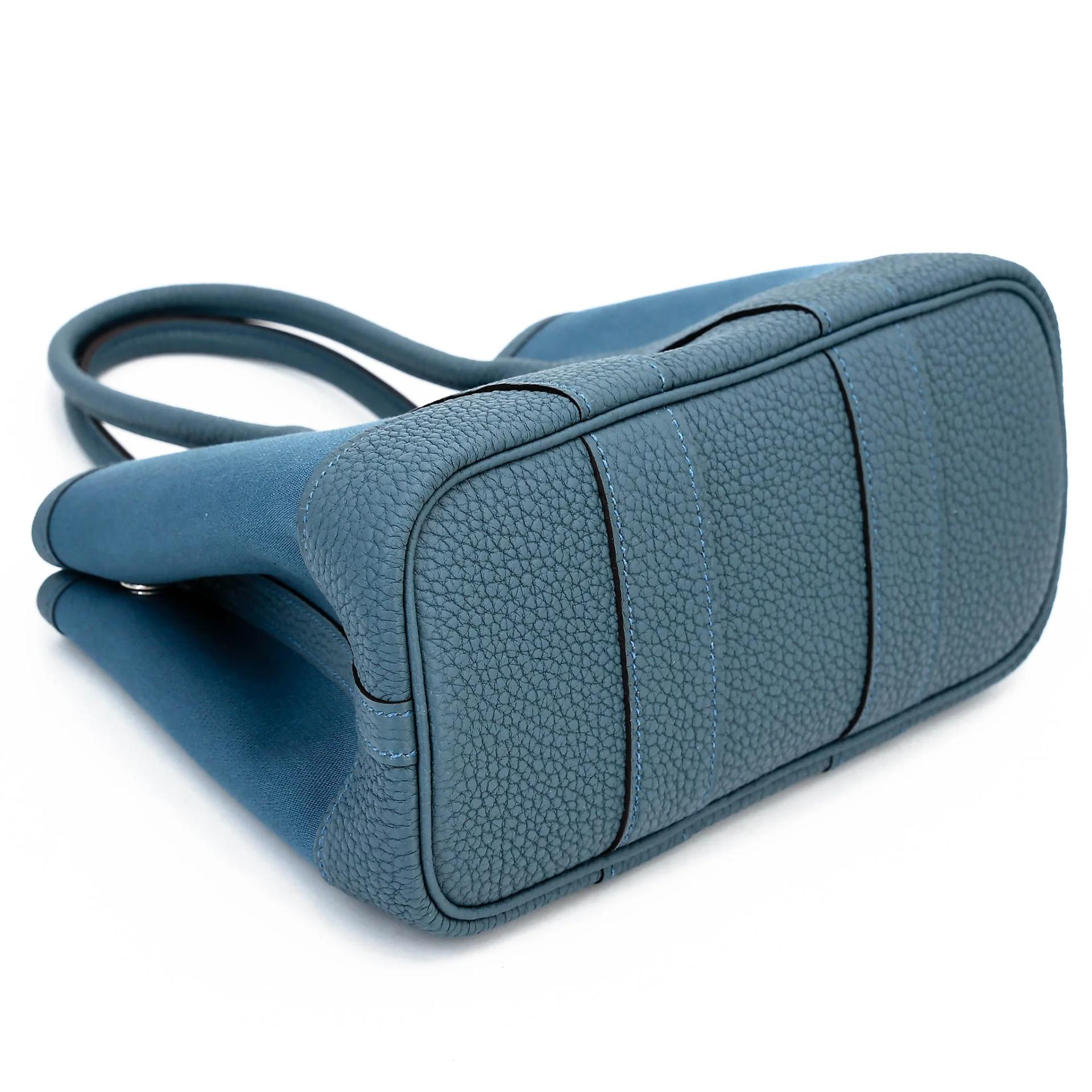 Brand New ( Rank N ) HERMÈS Neo Garden Party 23 Bleu Tempete (N7) Toile Officier canvas Negonda Palladium hardware G (2026) - 7