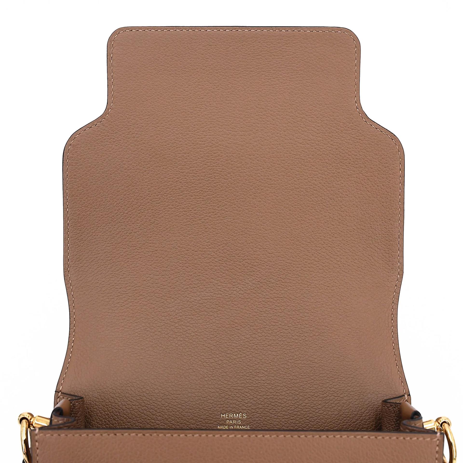 Very Good ( Rank A) HERMÈS Roulis Mini Beige de Weimar (D0) Evercolor Permabrass hardware Z (2021) - 10