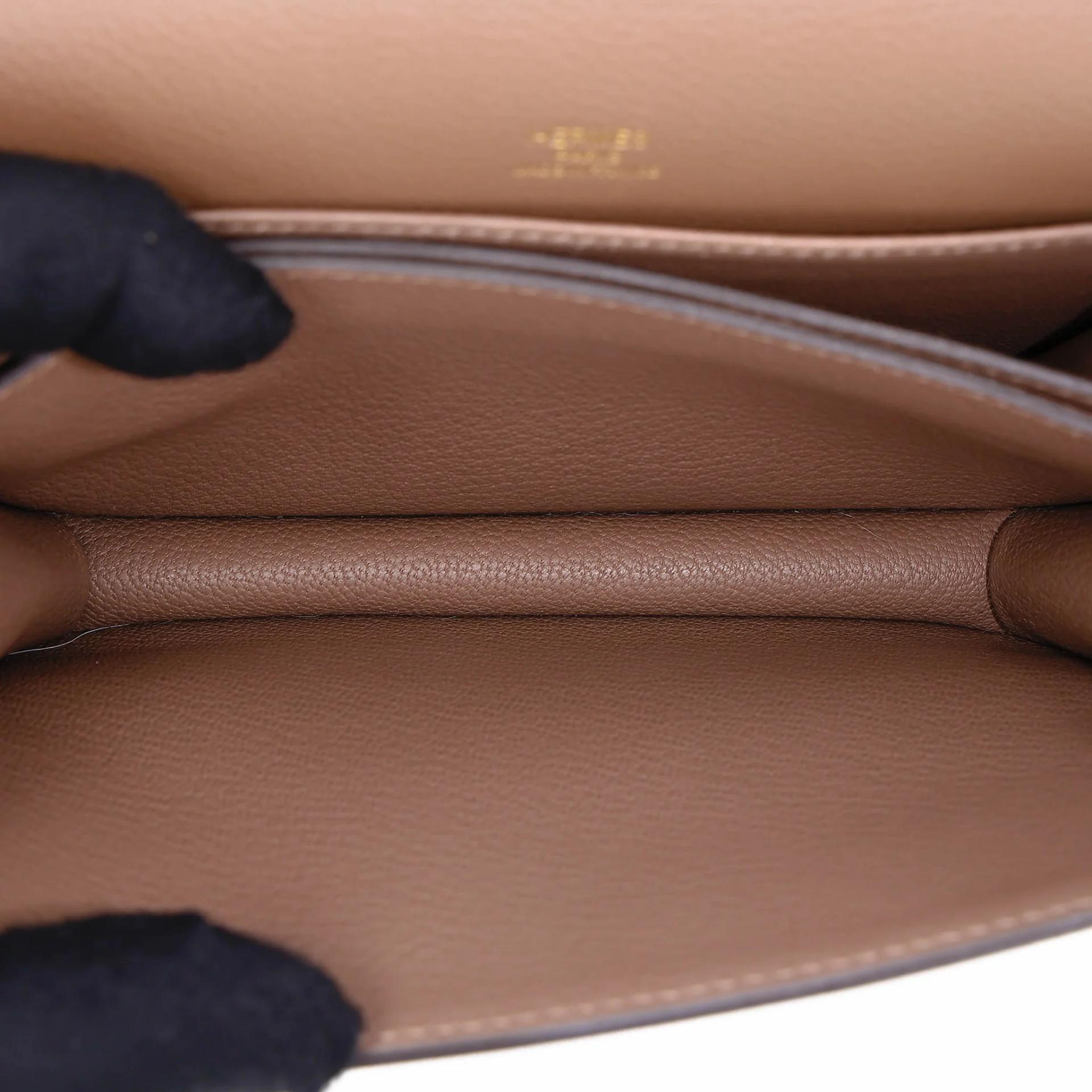 Very Good ( Rank A) HERMÈS Roulis Mini Beige de Weimar (D0) Evercolor Permabrass hardware Z (2021) - 17