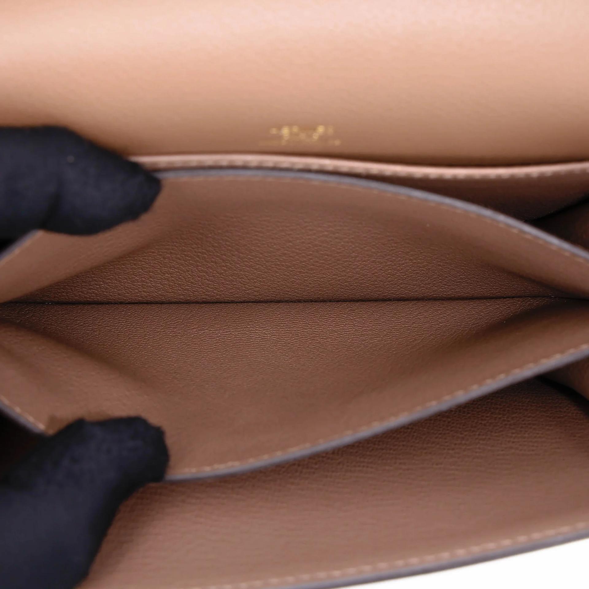 Very Good ( Rank A) HERMÈS Roulis Mini Beige de Weimar (D0) Evercolor Permabrass hardware Z (2021) - 16