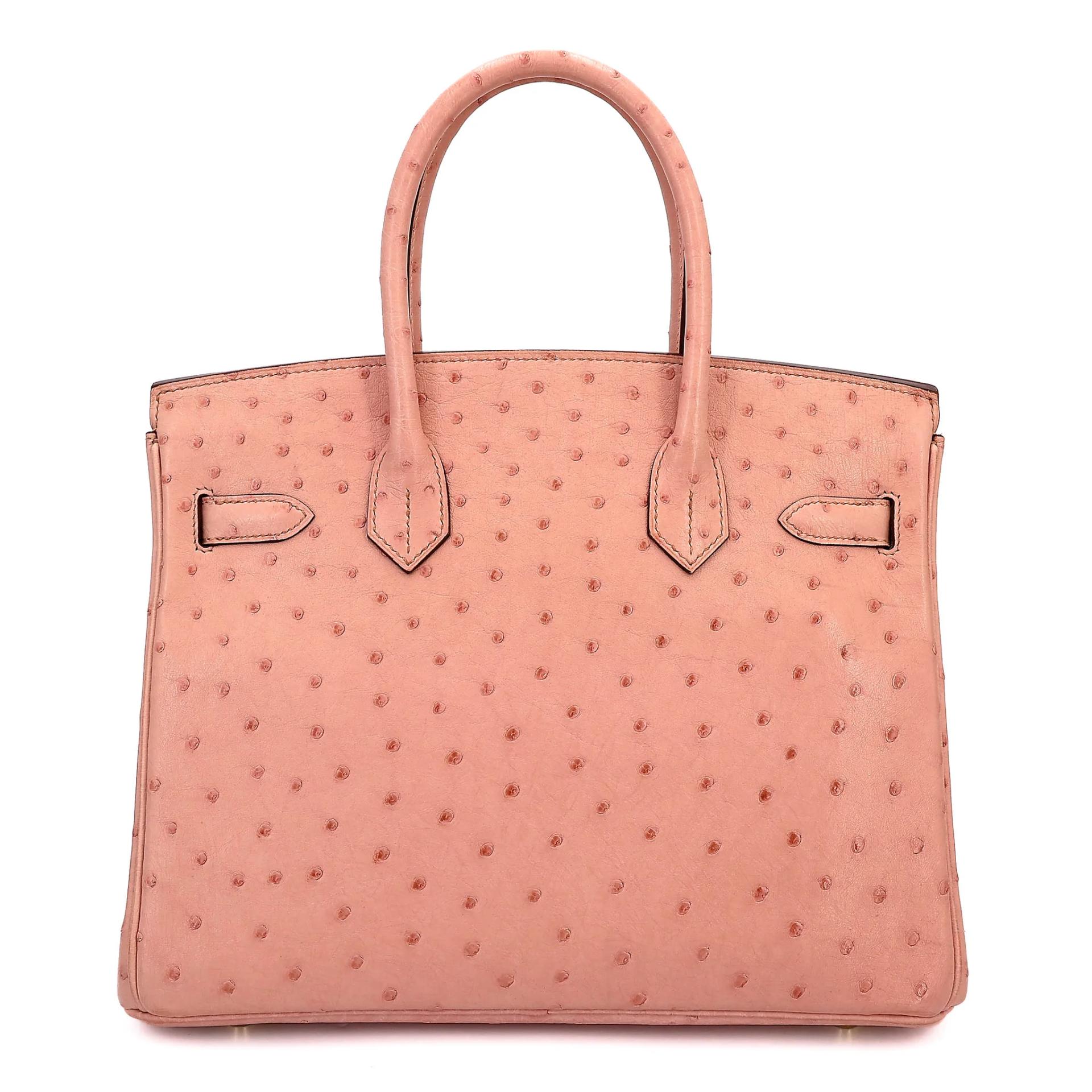 Very Good ( Rank A) HERMÈS Birkin 30 Terre Cuite (94) Ostrich Gold hardware Z (2021) - 2